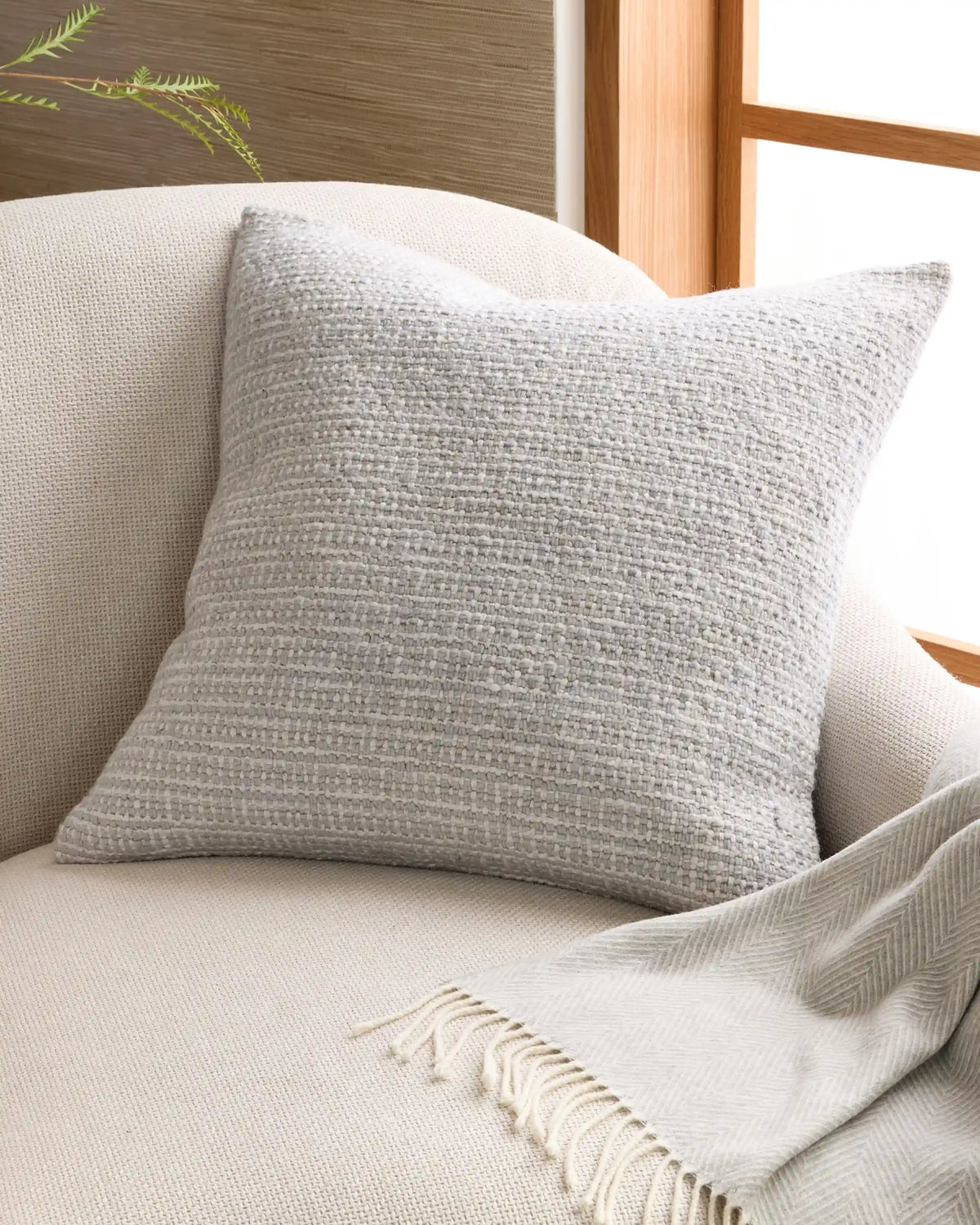 Wool Linen Textured Pillow Cover (Set of 2)
