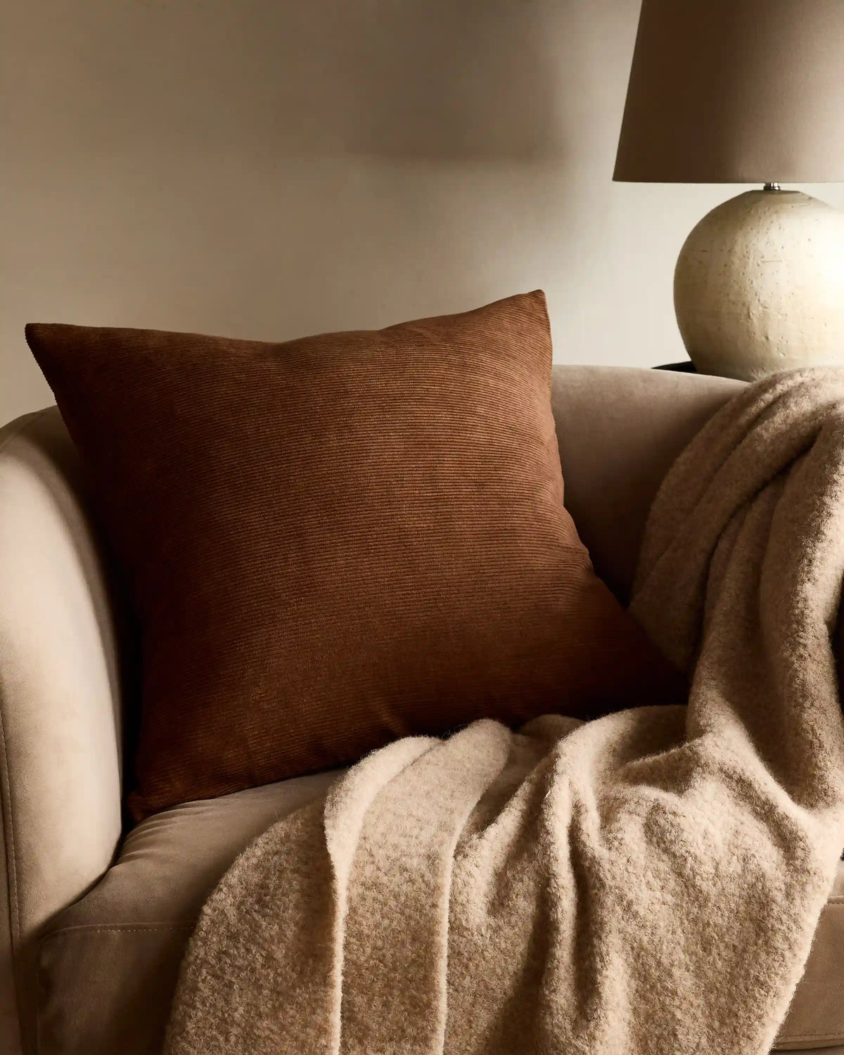 Corduroy Cotton Velvet Pillow Cover (Set of 2)