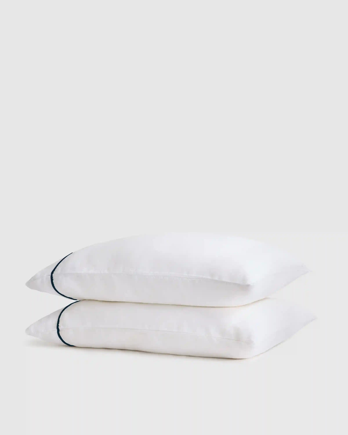 European Linen Piped Pillowcase Set