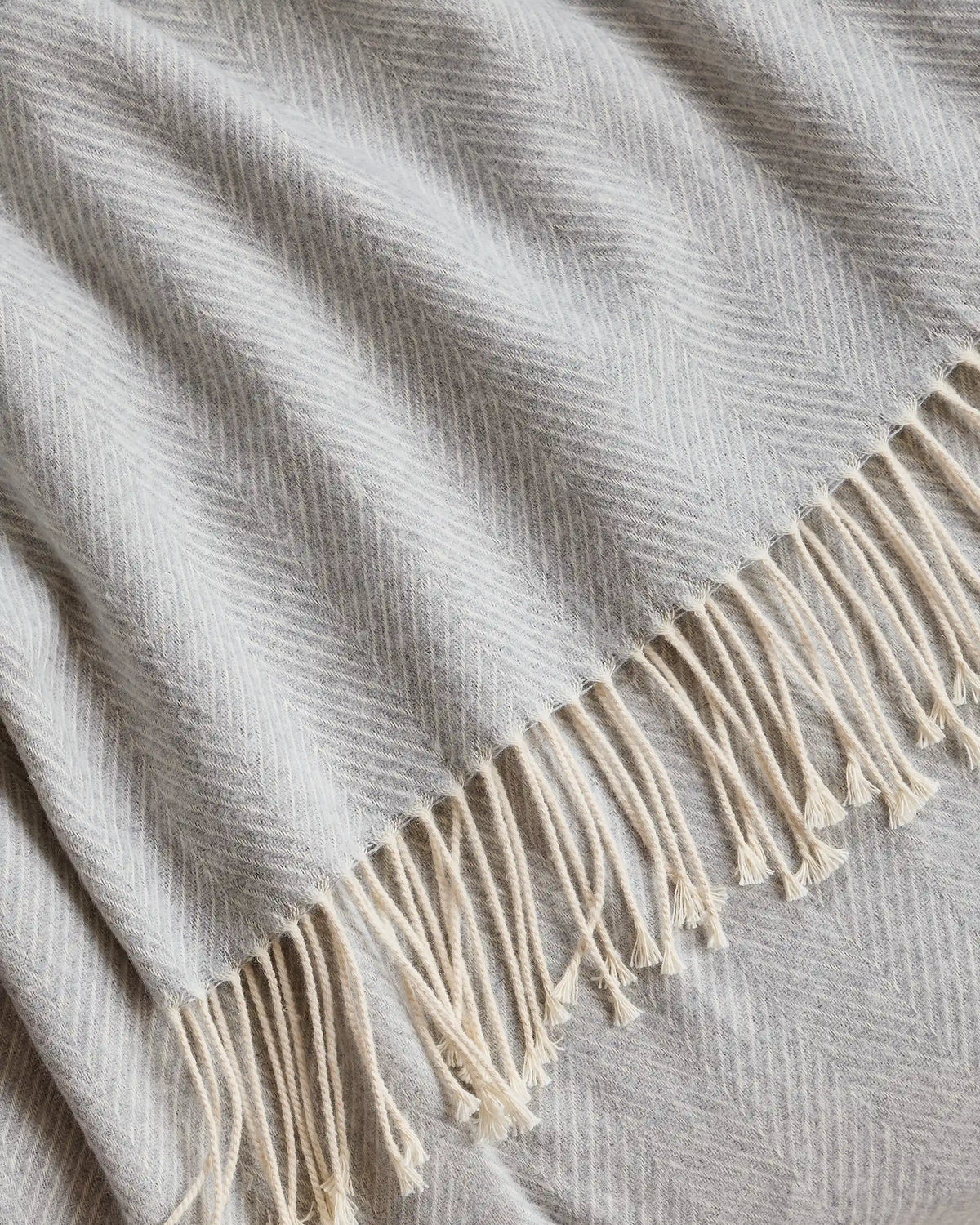 Lightweight Italian Cotton Herringbone Throw
