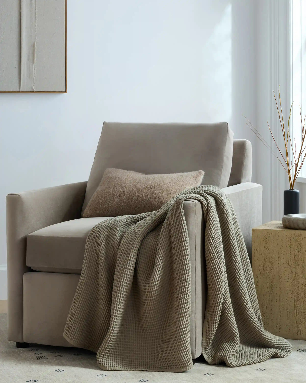 Organic Waffle Throw