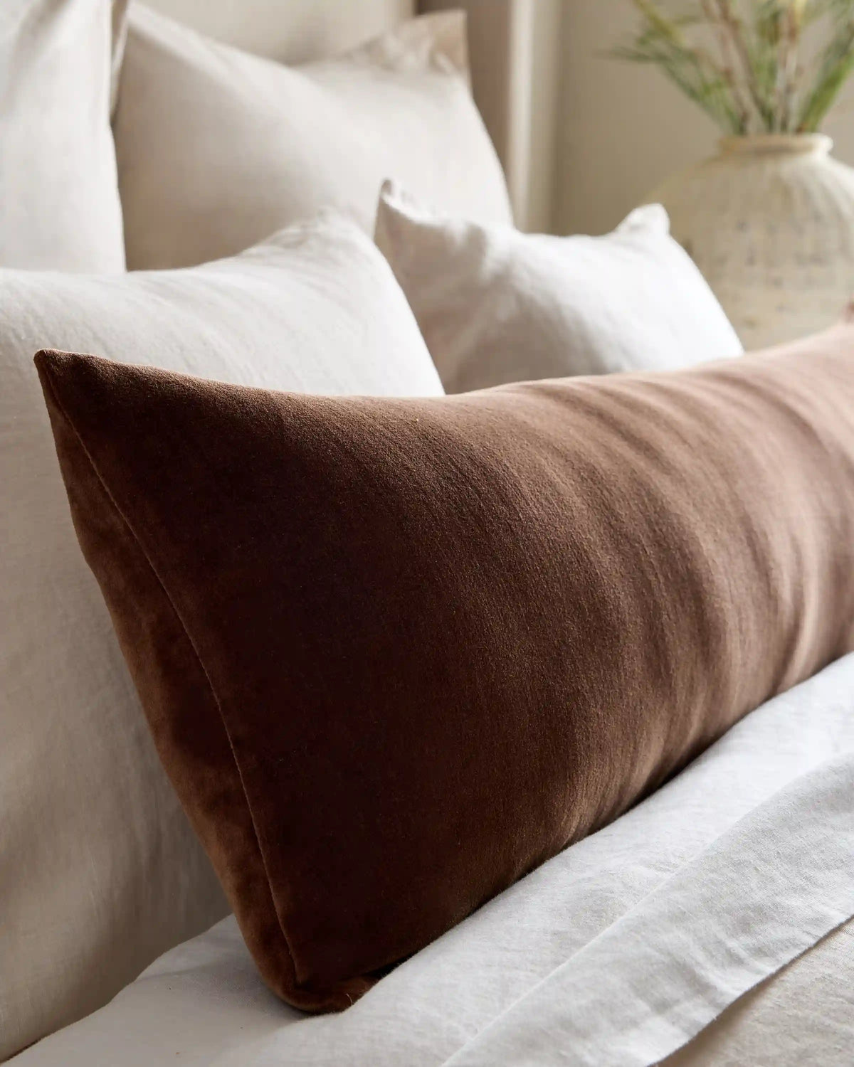 Cotton Velvet Oversized Lumbar Pillow Cover