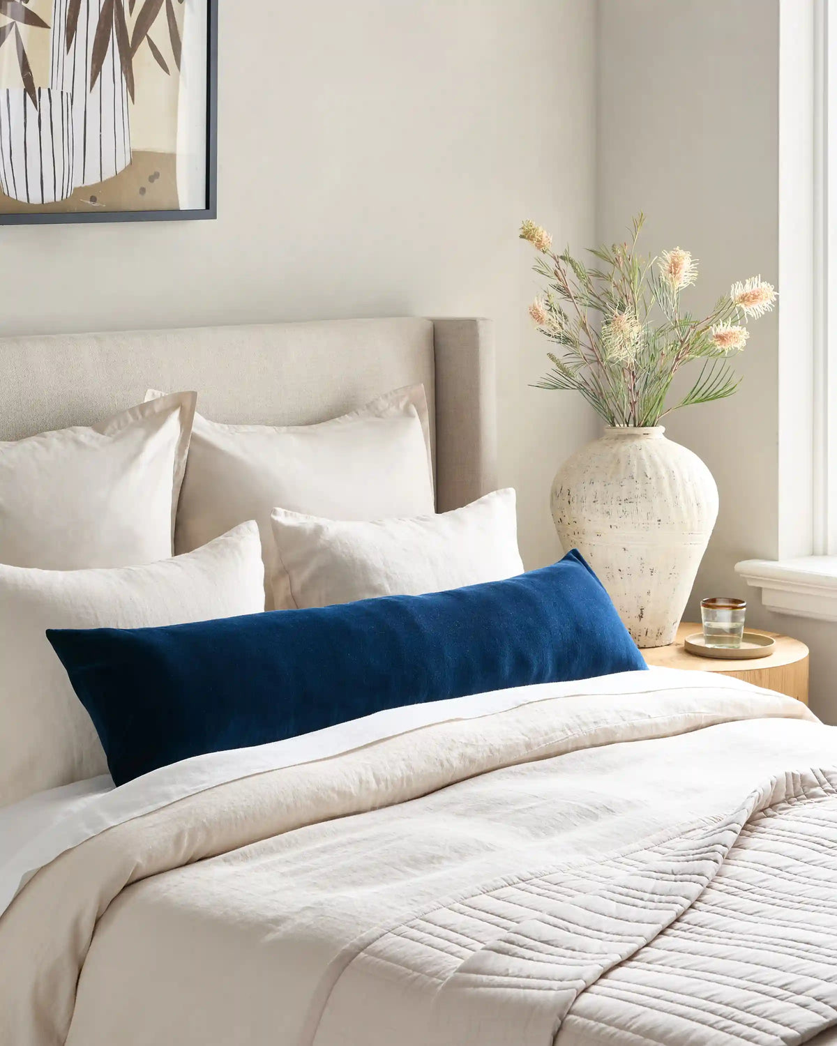 Cotton Velvet Oversized Lumbar Pillow Cover
