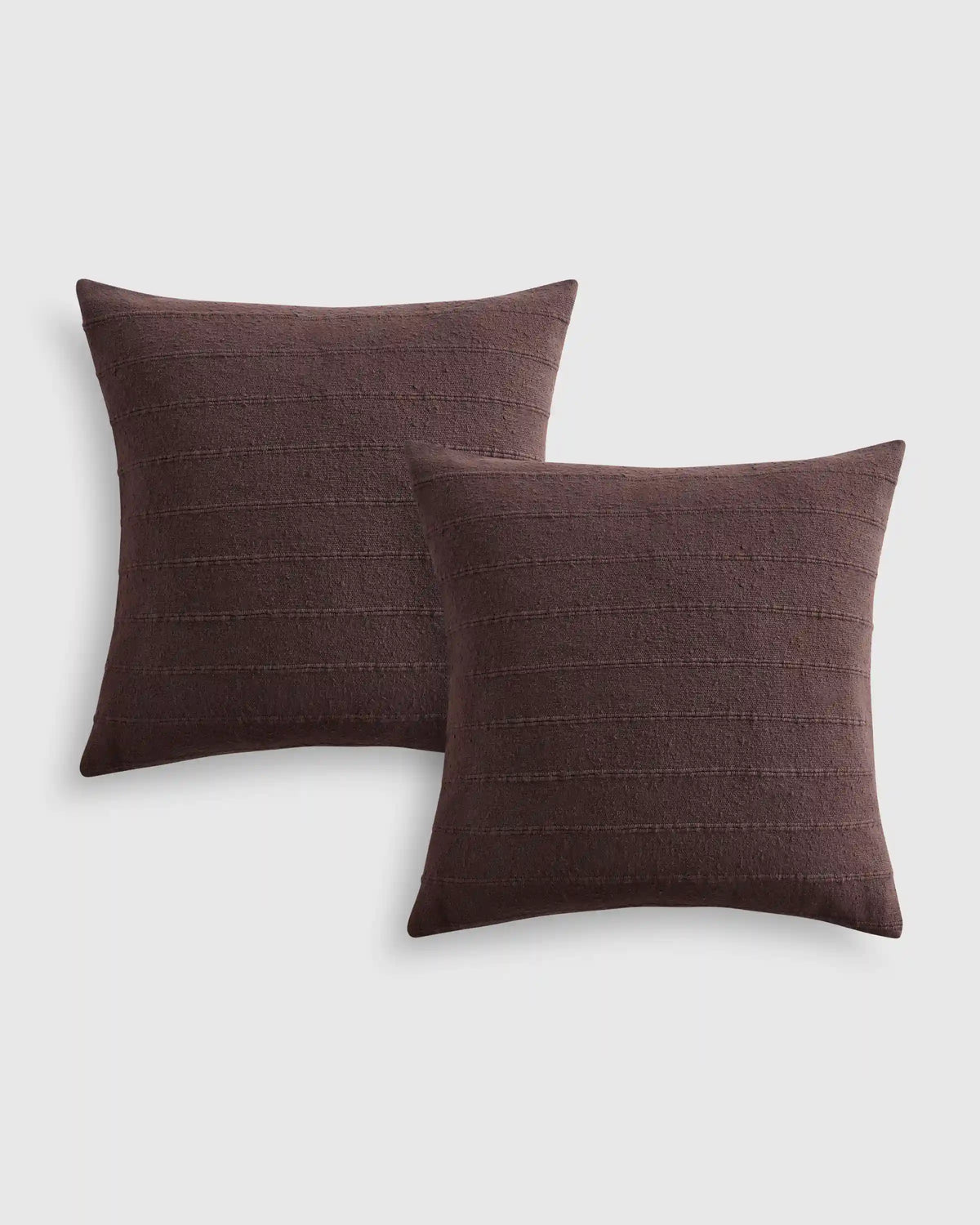Textured Striped Cotton Pillow Cover (Set of 2)