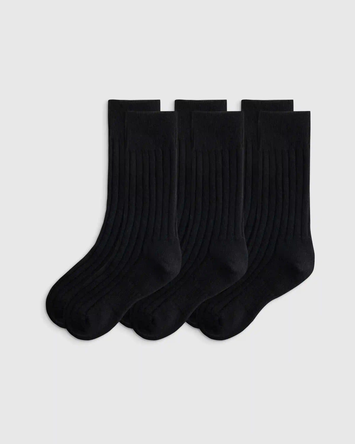 Merino Cashmere Blend Ribbed Crew Sock (3-Pack)