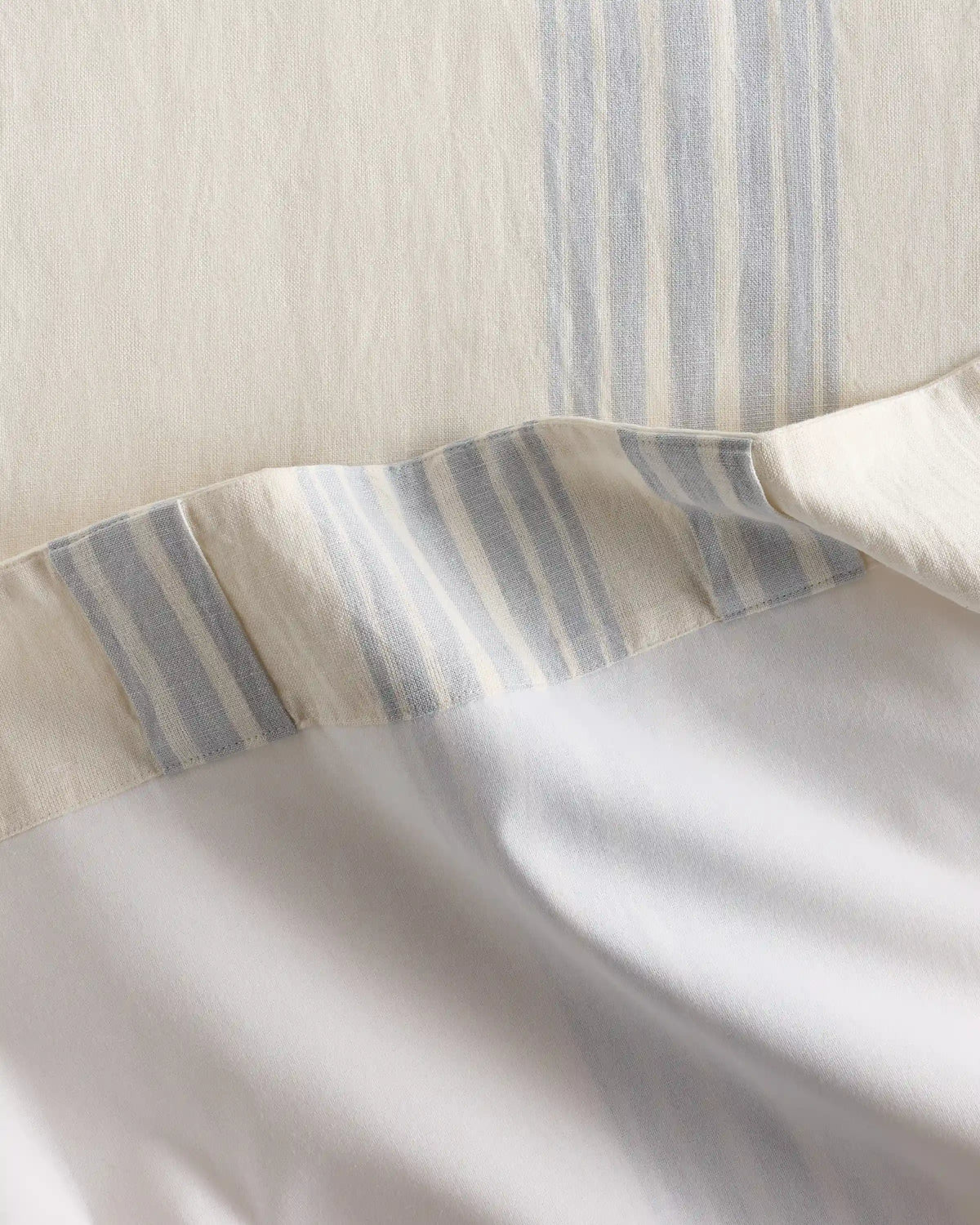 Coastal Stripe Linen Cotton Curtain - Single Panel
