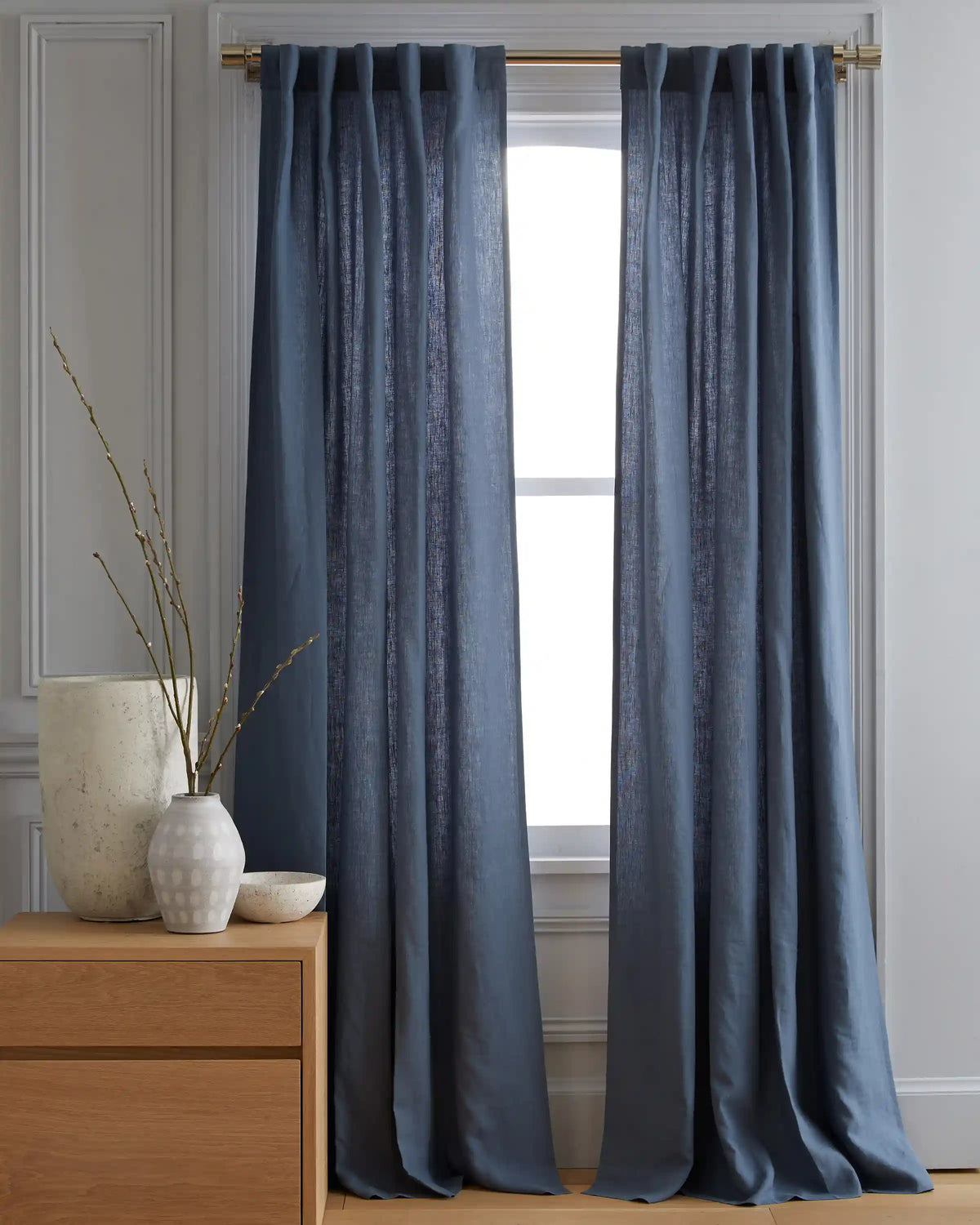 European Linen Curtain - Single Panel