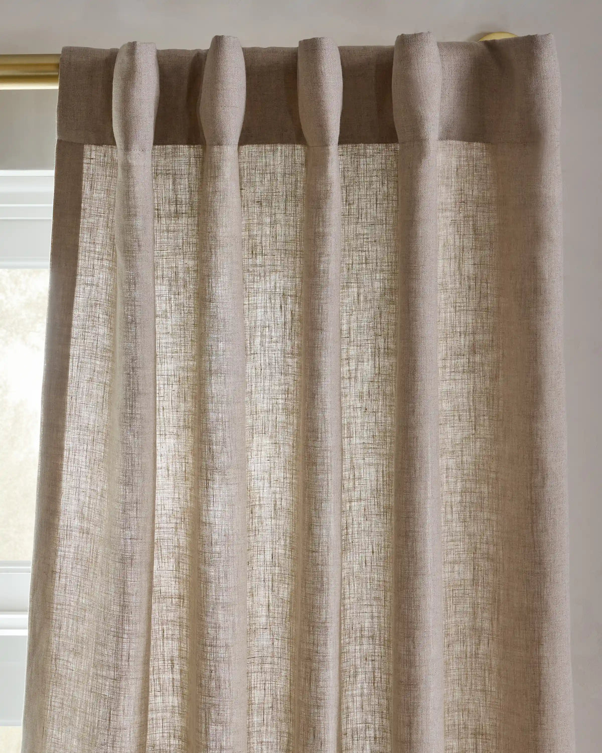 European Linen Curtain - Single Panel