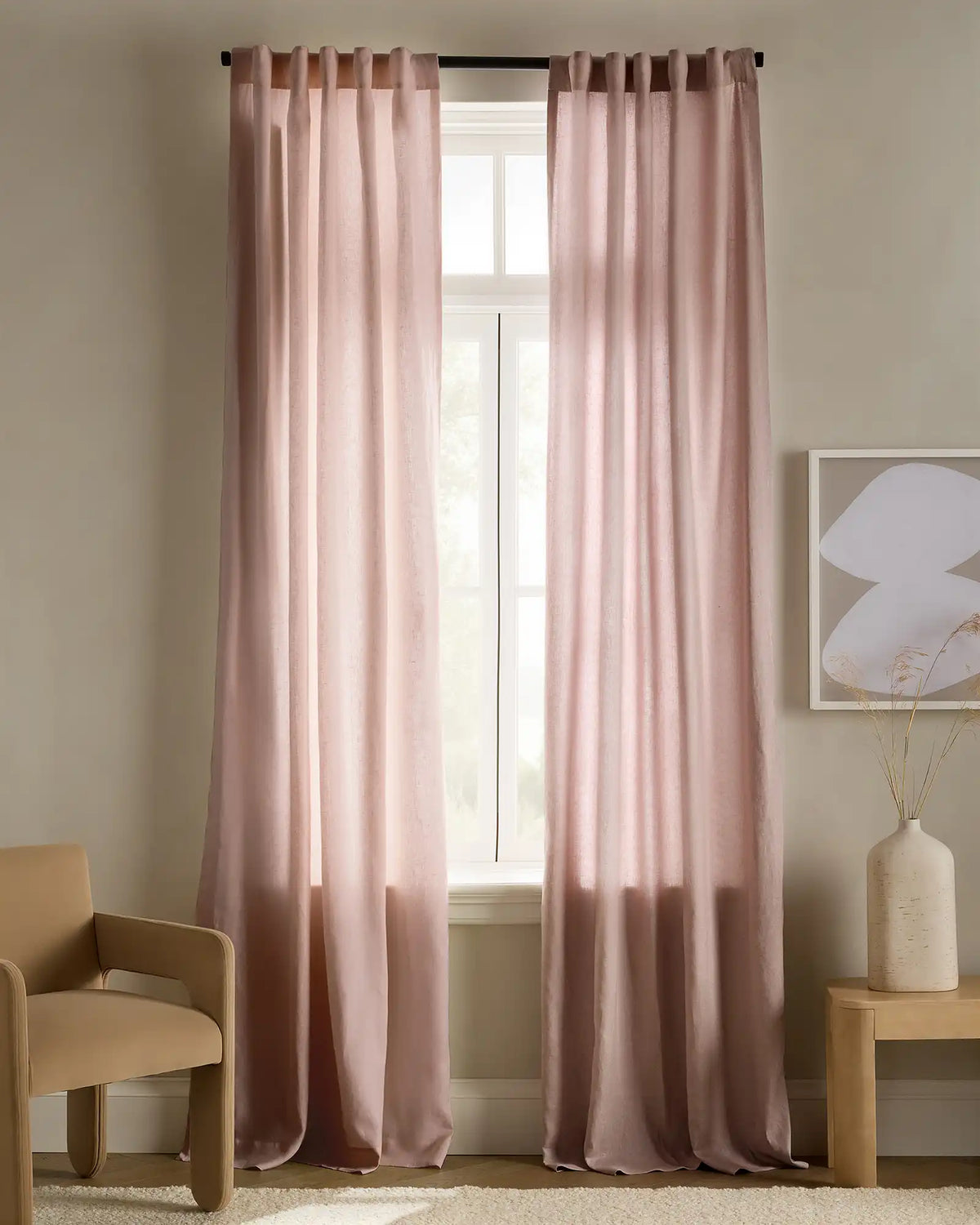European Linen Curtain - Single Panel