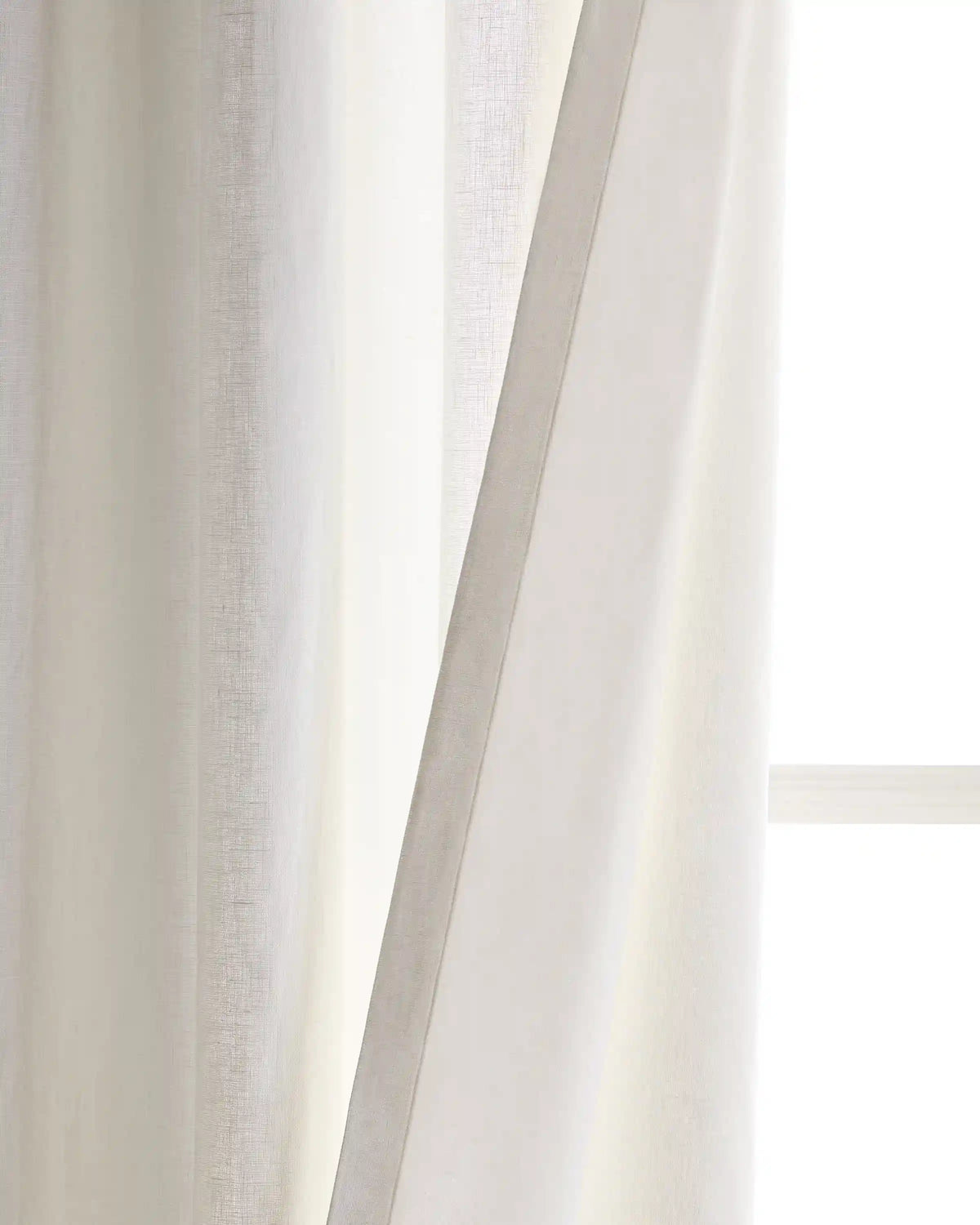 European Linen Grommet Curtain - Single Panel