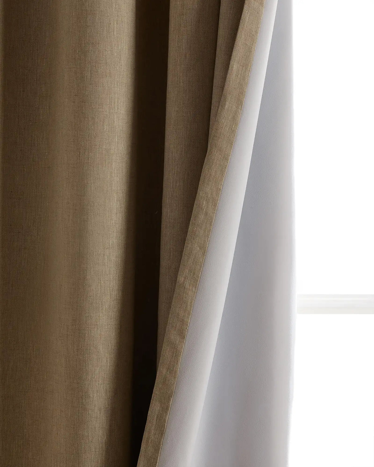 European Linen Grommet True Blackout Curtain - Single Panel