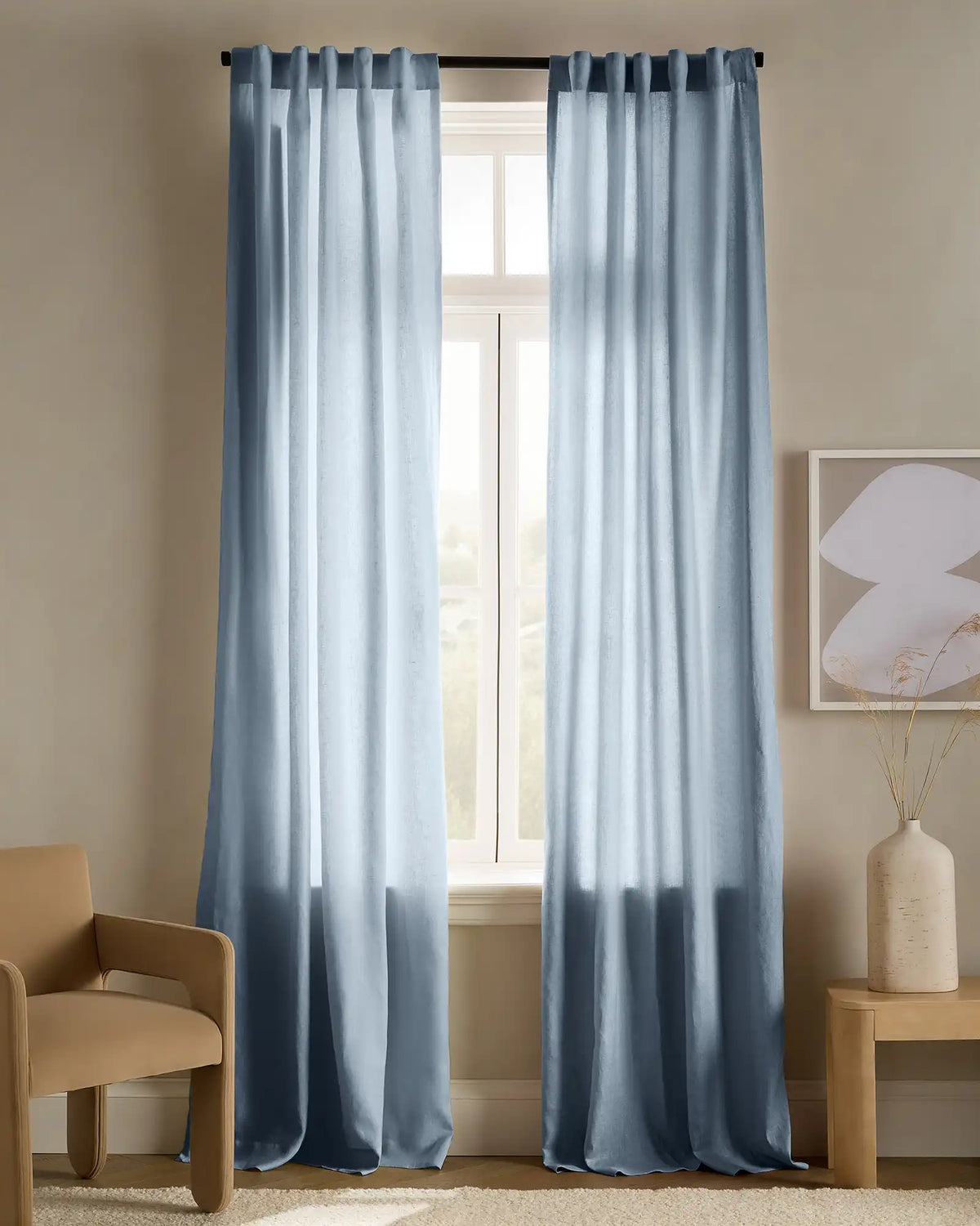 European Linen Curtain - Single Panel