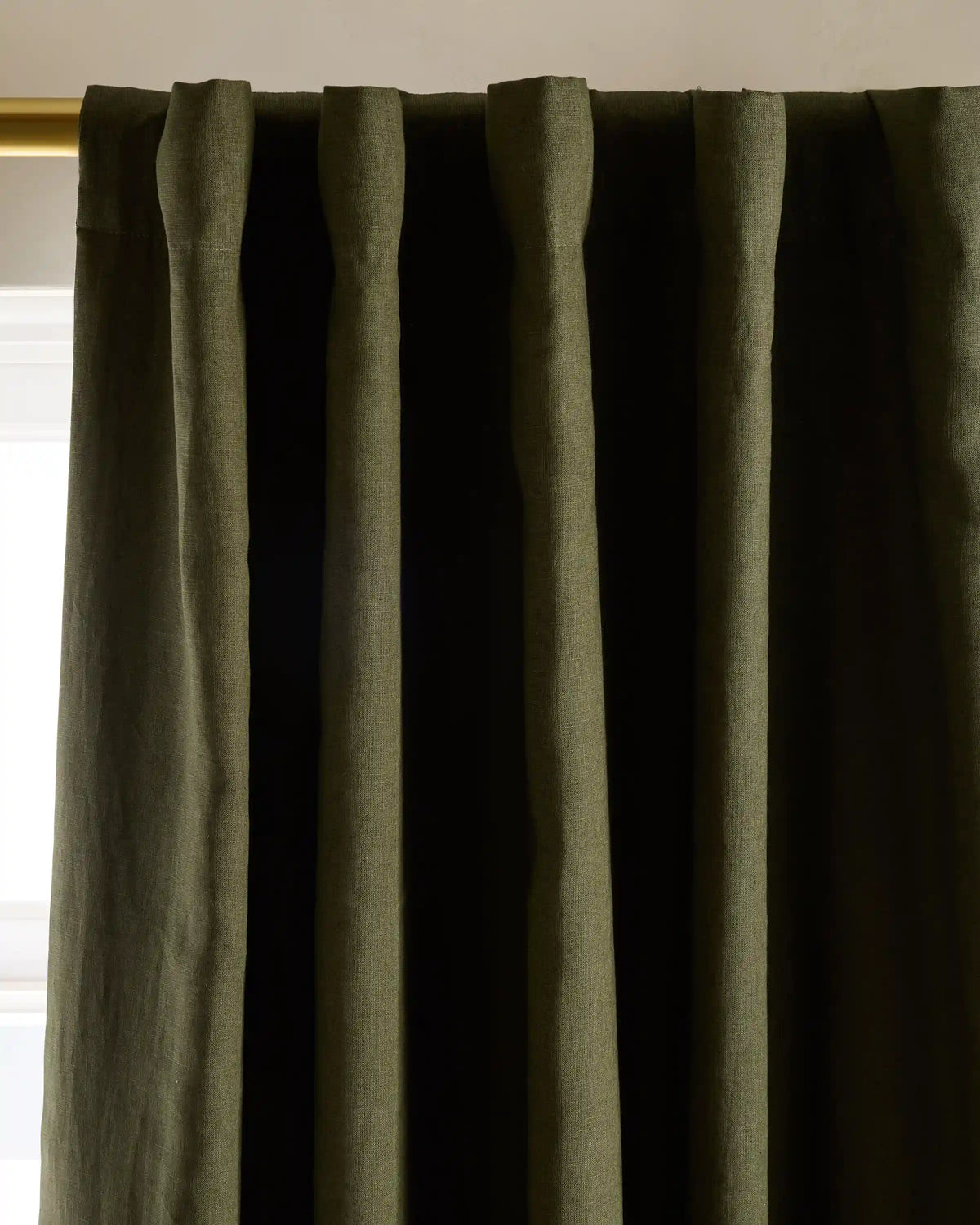 European Linen Room Darkening Curtain - Single Panel
