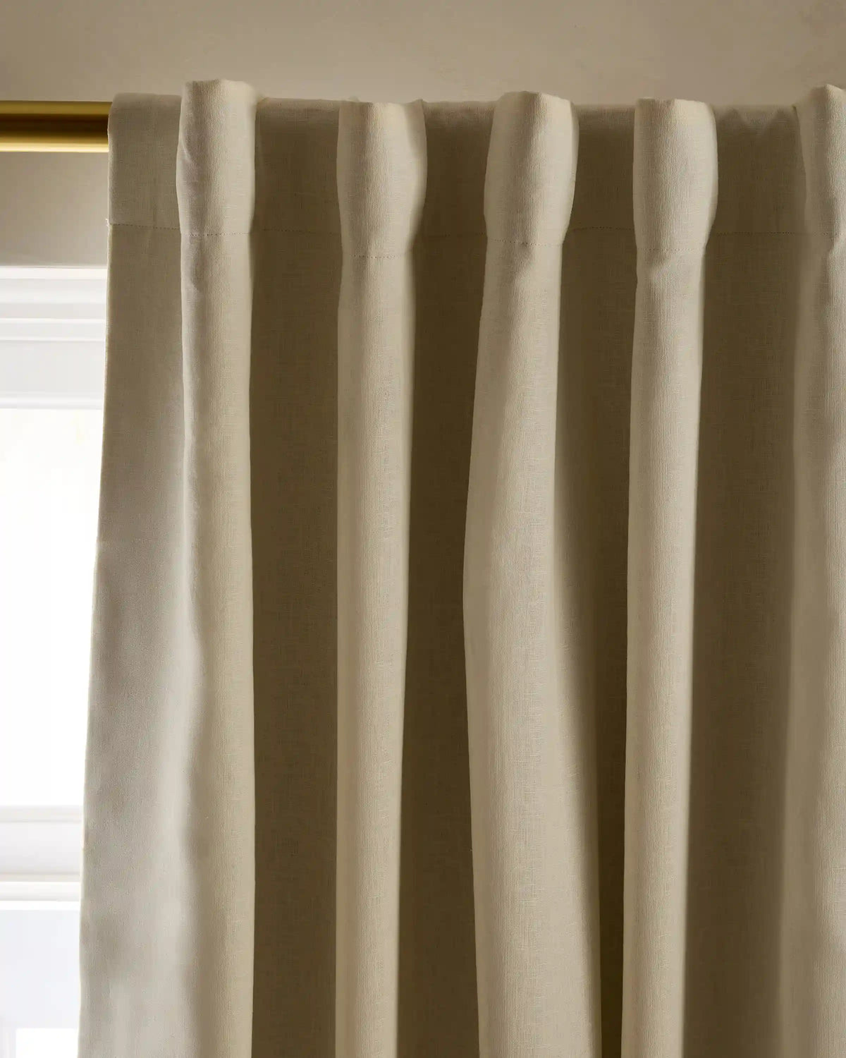 European Linen Room Darkening Curtain - Single Panel