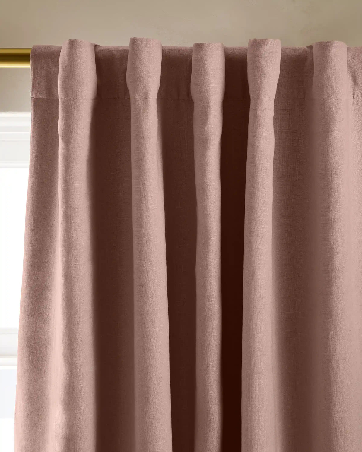 European Linen Room Darkening Curtain - Single Panel