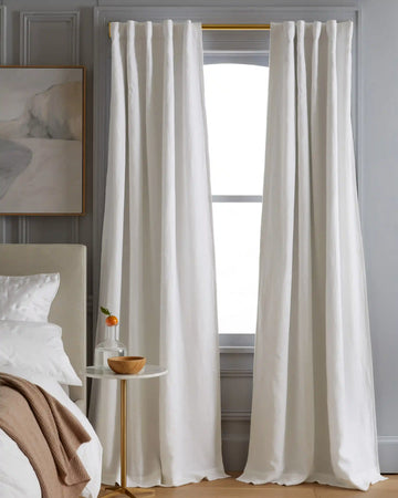 European Linen Room Darkening Curtain - Single Panel