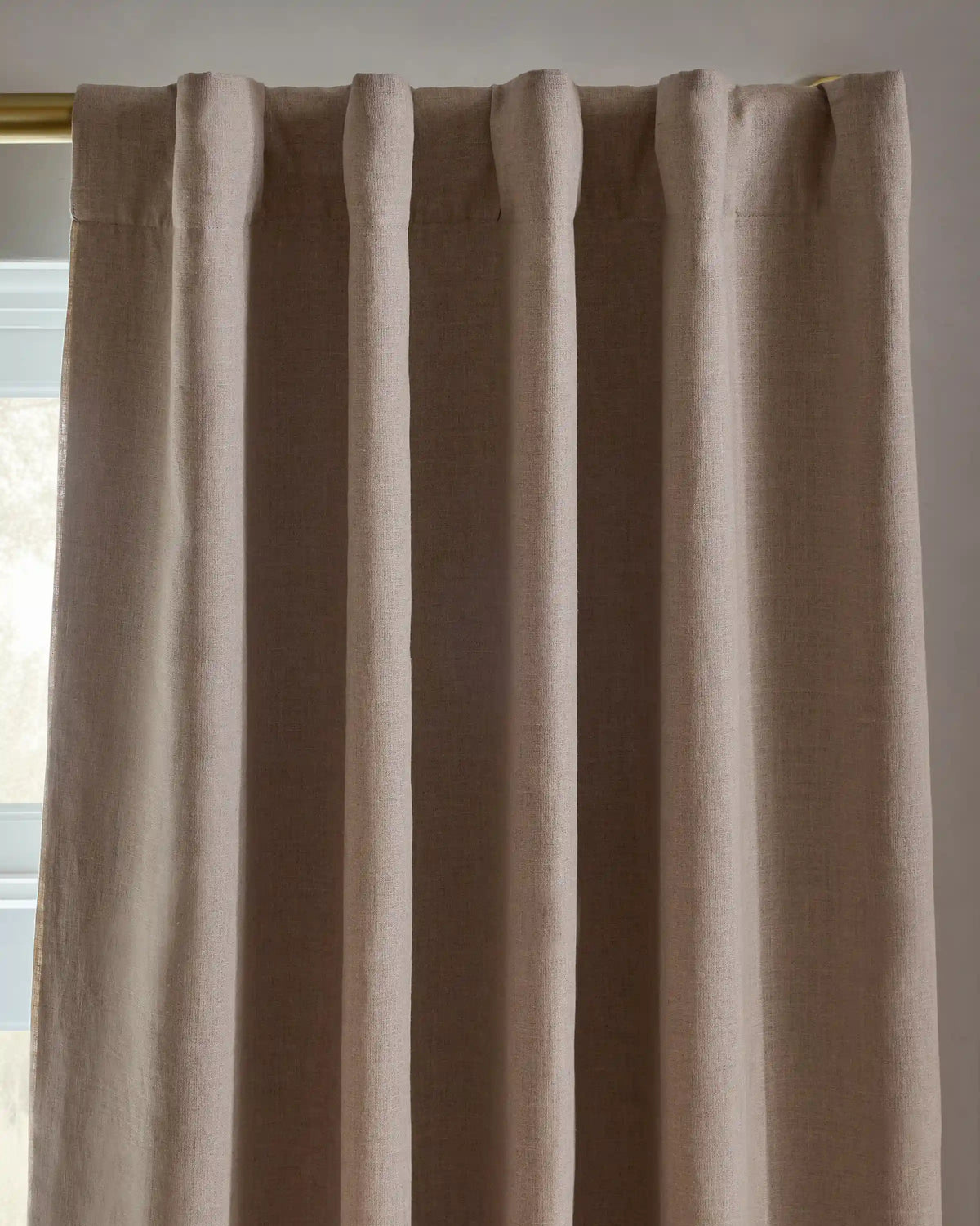 European Linen True Blackout Curtain - Single Panel