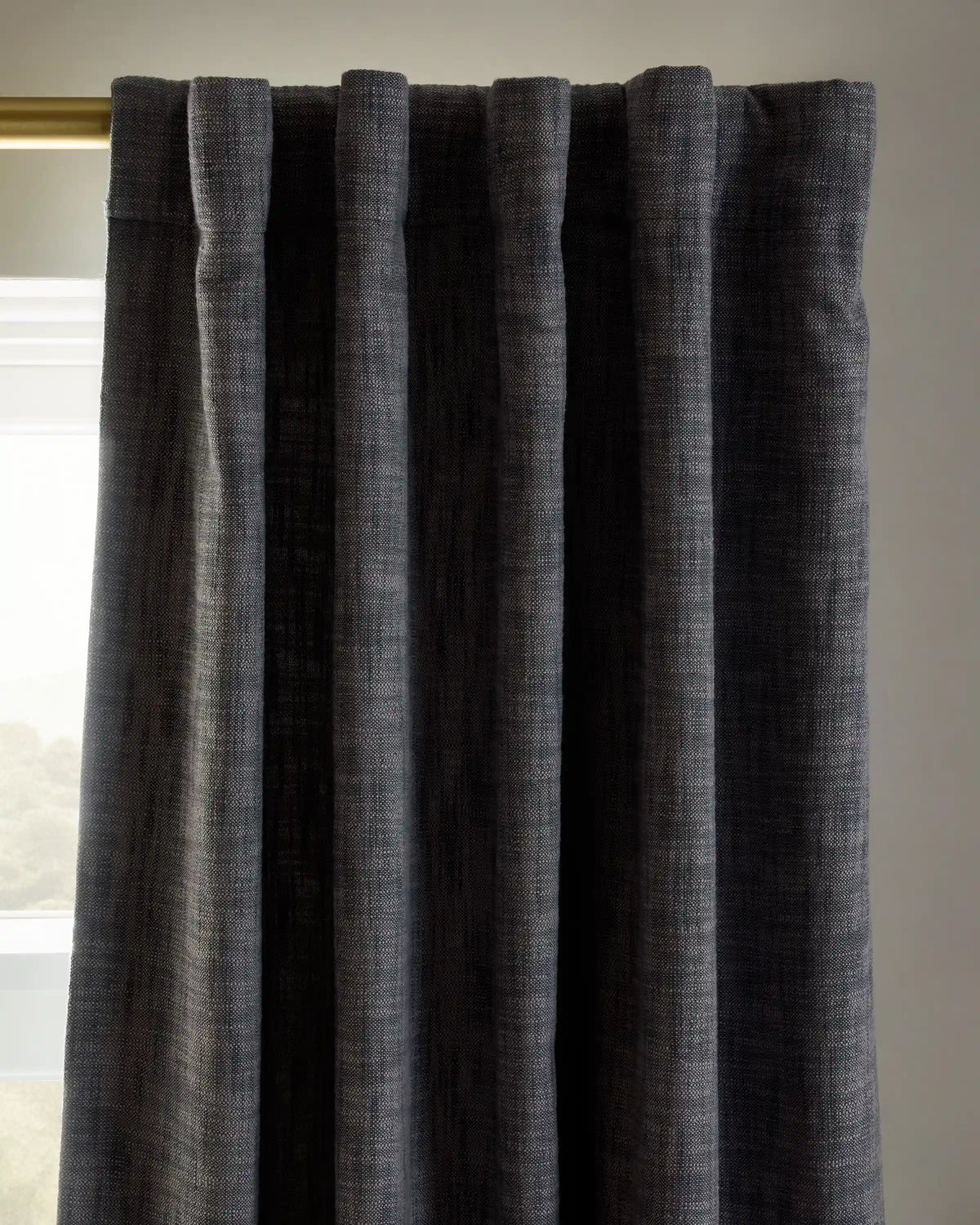 Textured Cotton Room Darkening Curtain