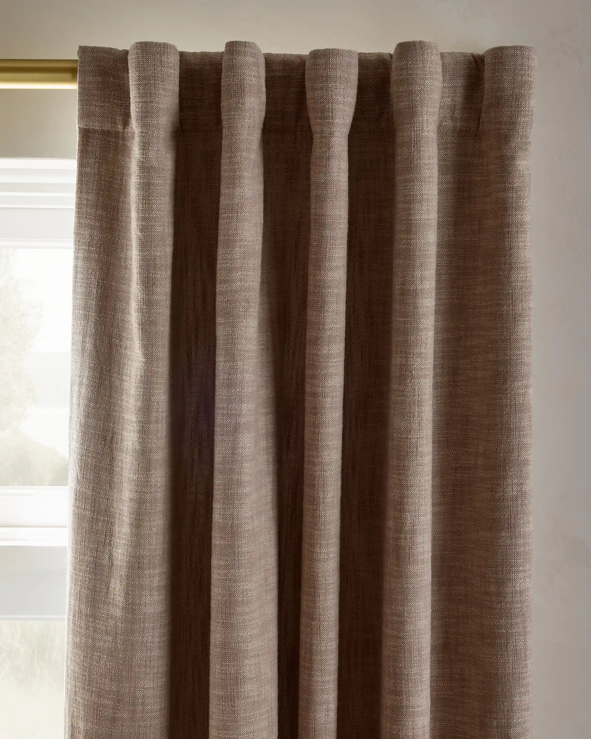 Textured Cotton Room Darkening Curtain