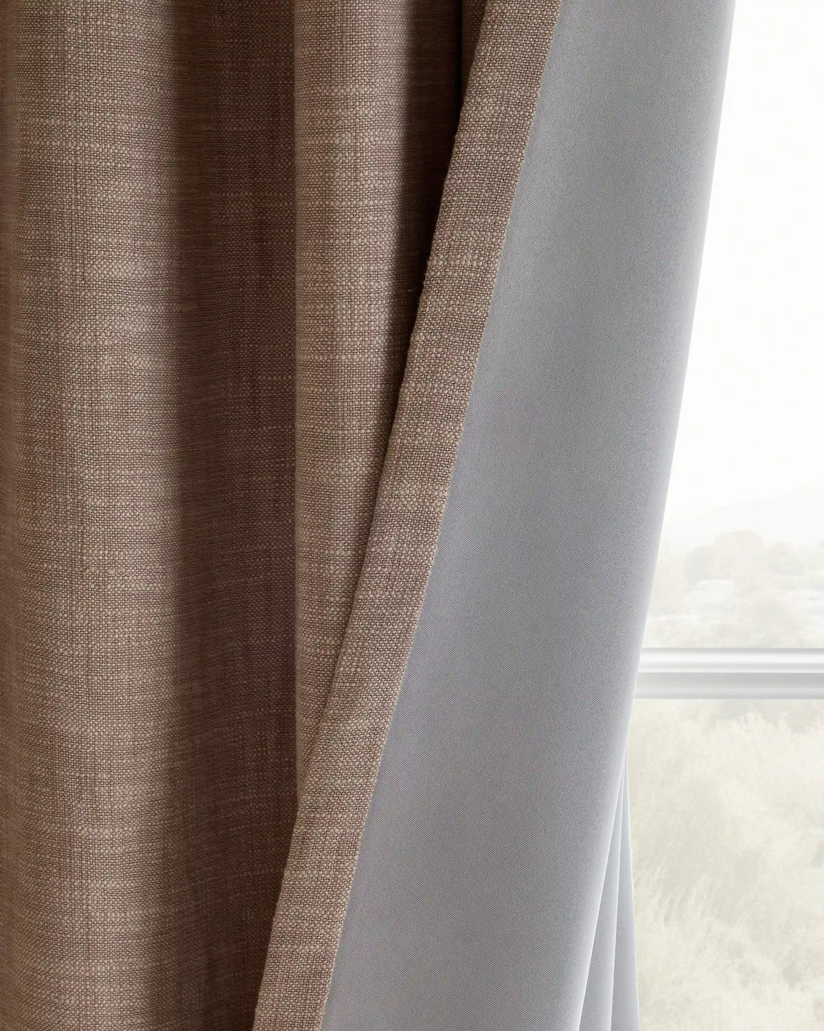 Textured Cotton Room Darkening Curtain
