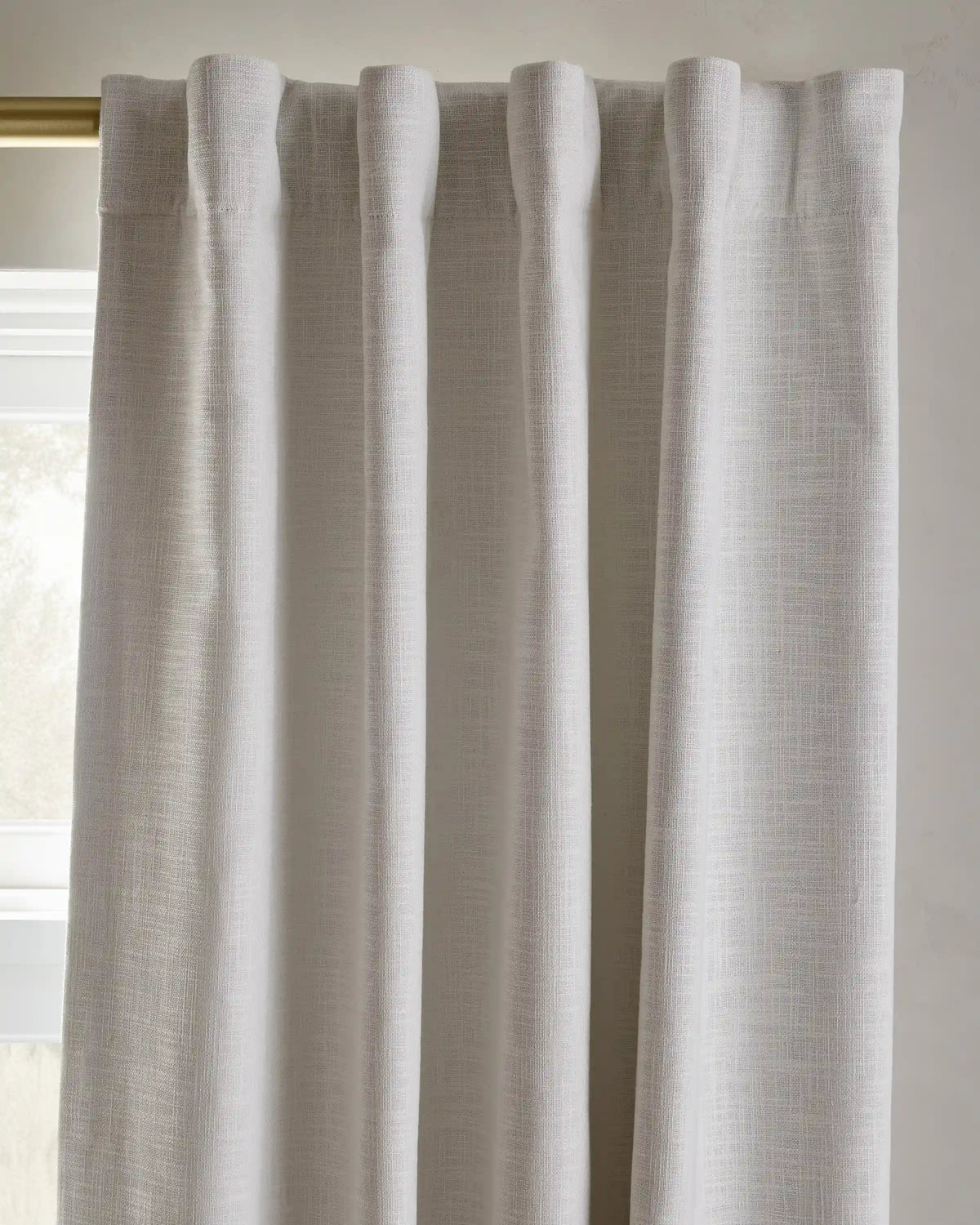 Textured Cotton Room Darkening Curtain