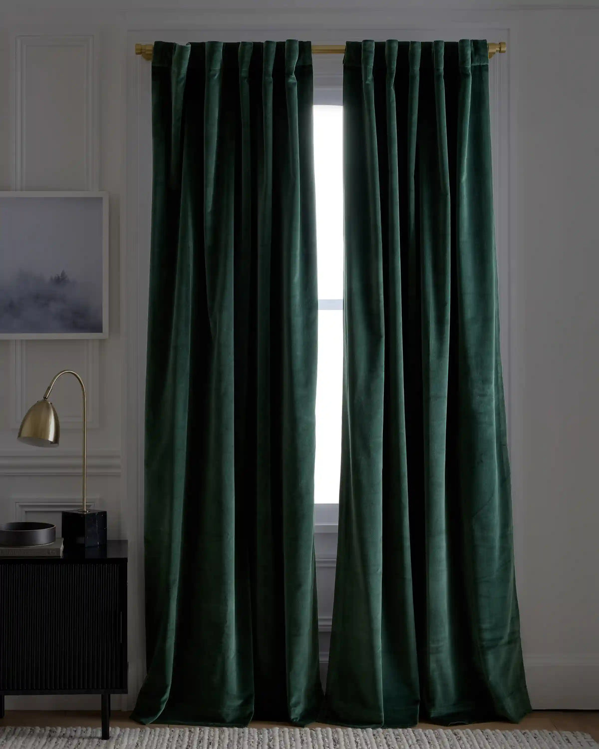 Cotton Velvet True Blackout Curtain - Single Panel