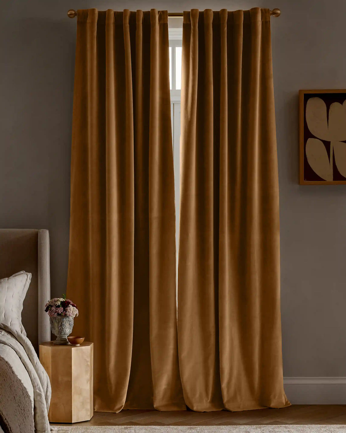 Cotton Velvet True Blackout Curtain - Single Panel