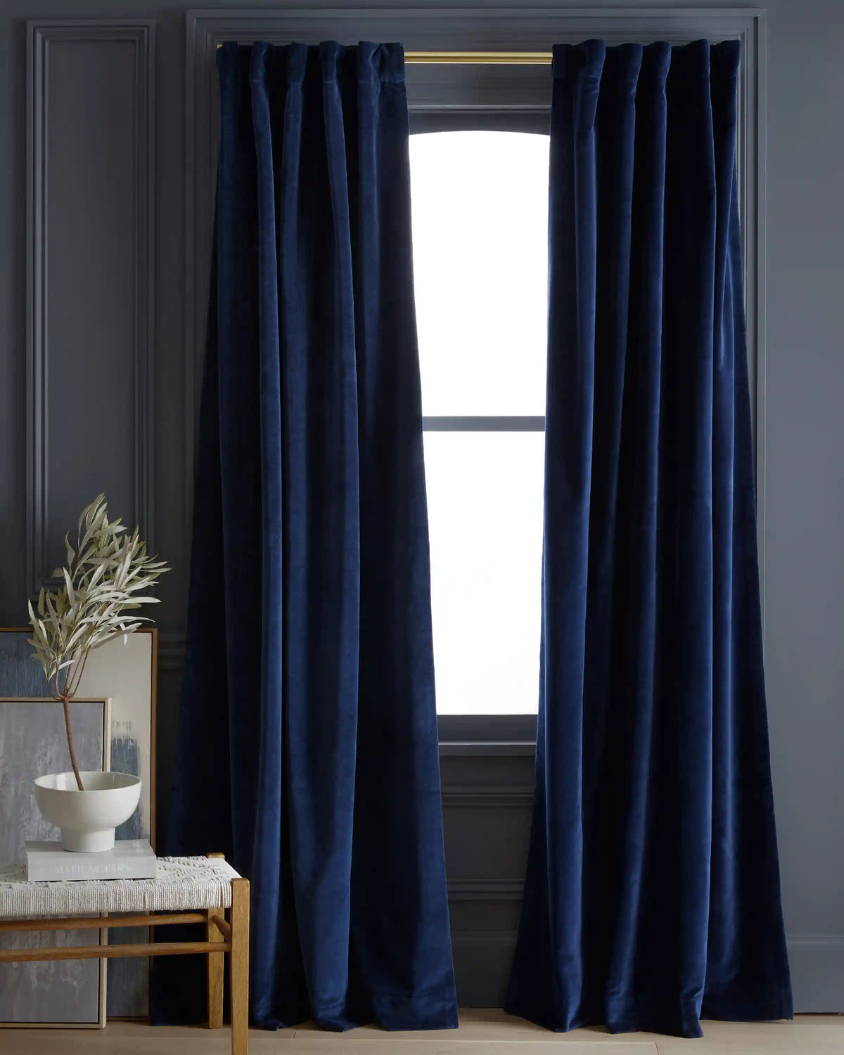 Cotton Velvet True Blackout Curtain - Single Panel