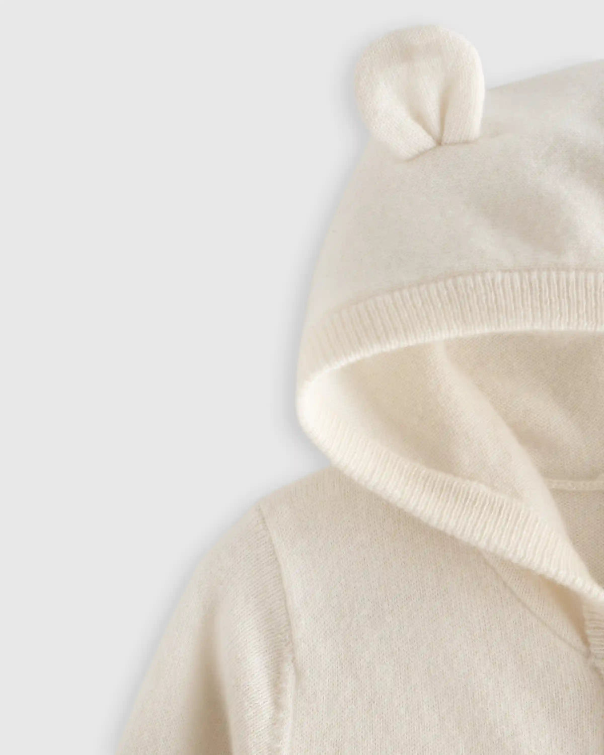 Washable Cashmere Hooded Cardigan