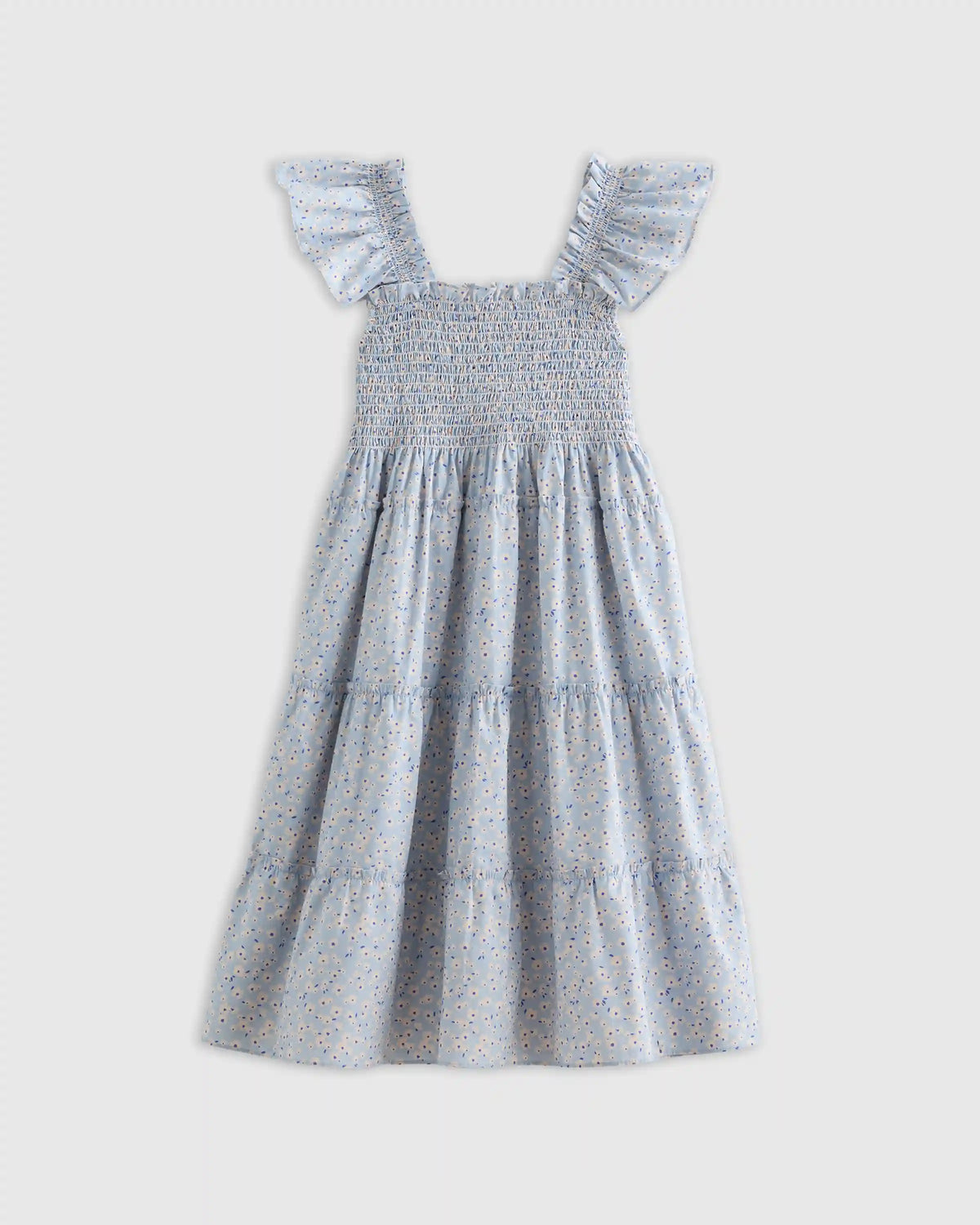 100% Organic Cotton Poplin Smocked Dress