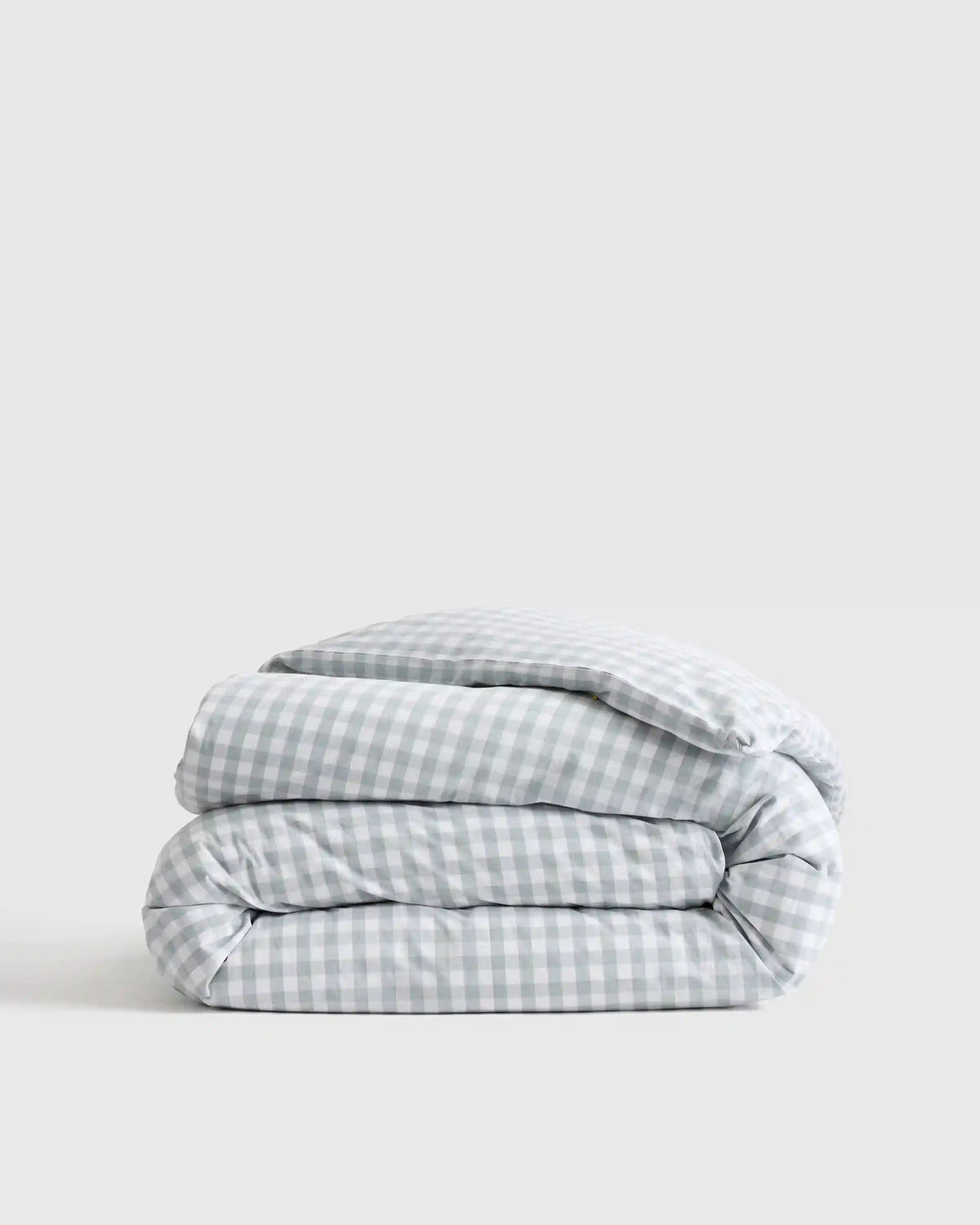 Organic Crisp Percale Gingham Duvet Cover