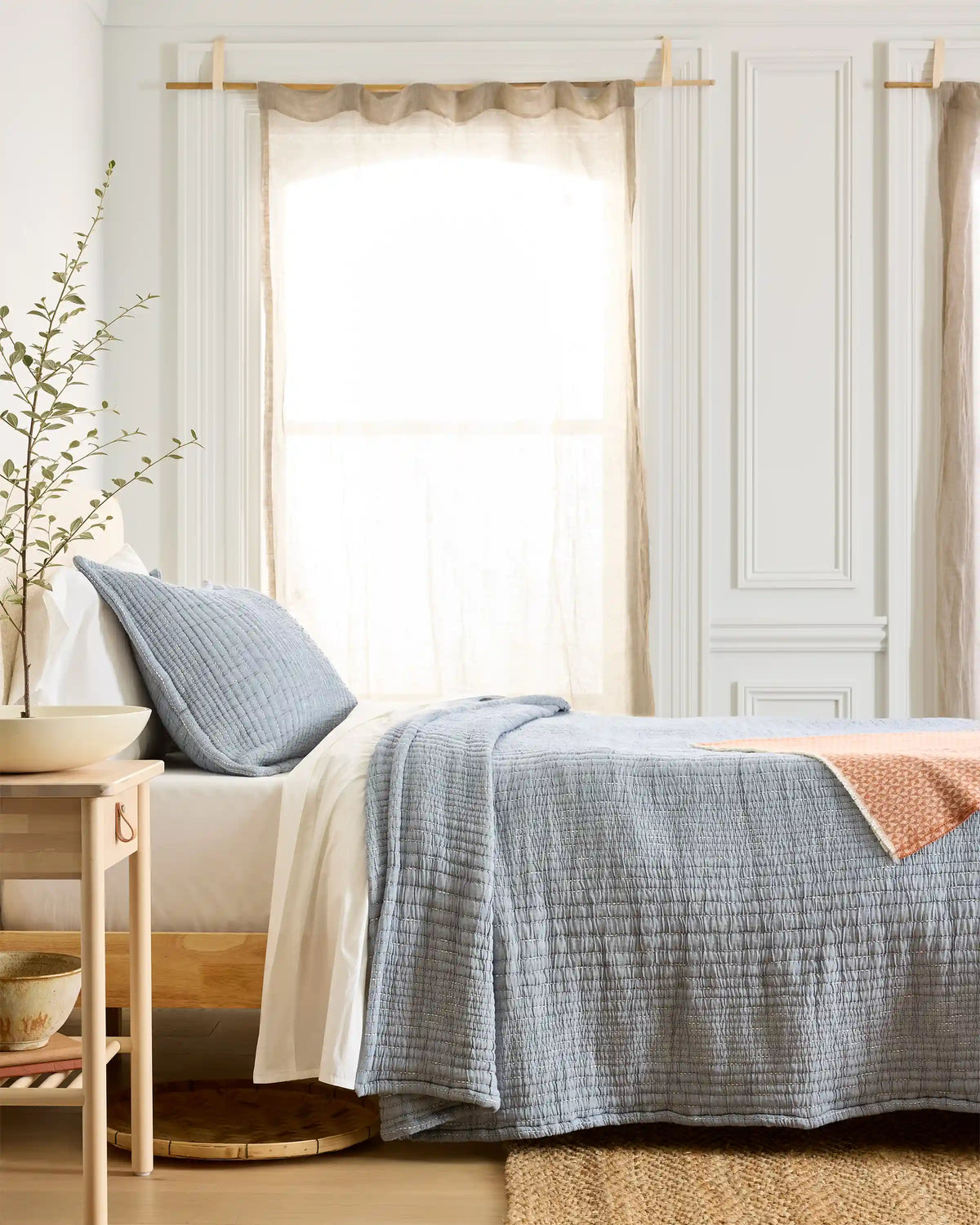 Organic Cotton Channel Stitch Sham Set