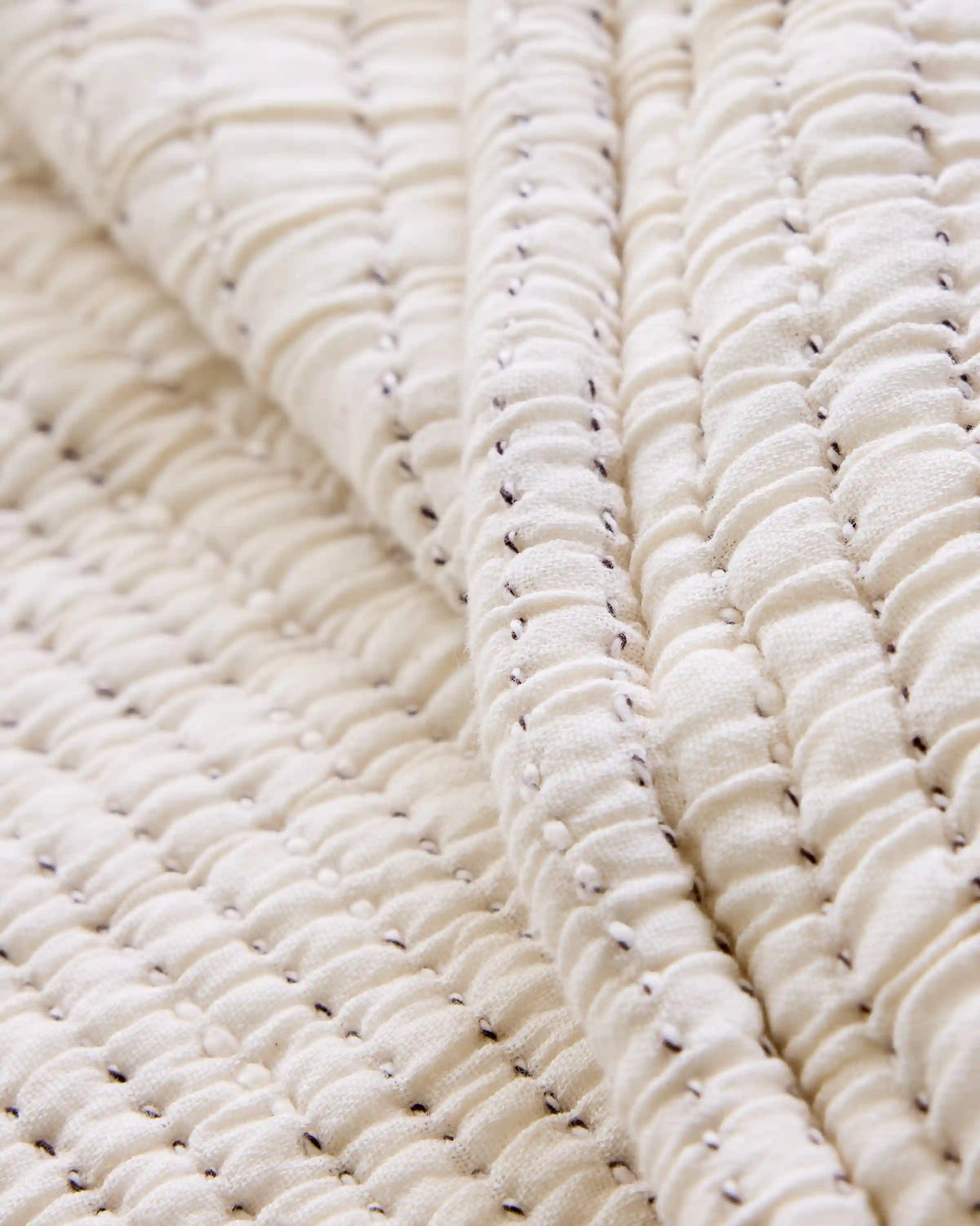 Organic Cotton Channel Stitch Coverlet Set