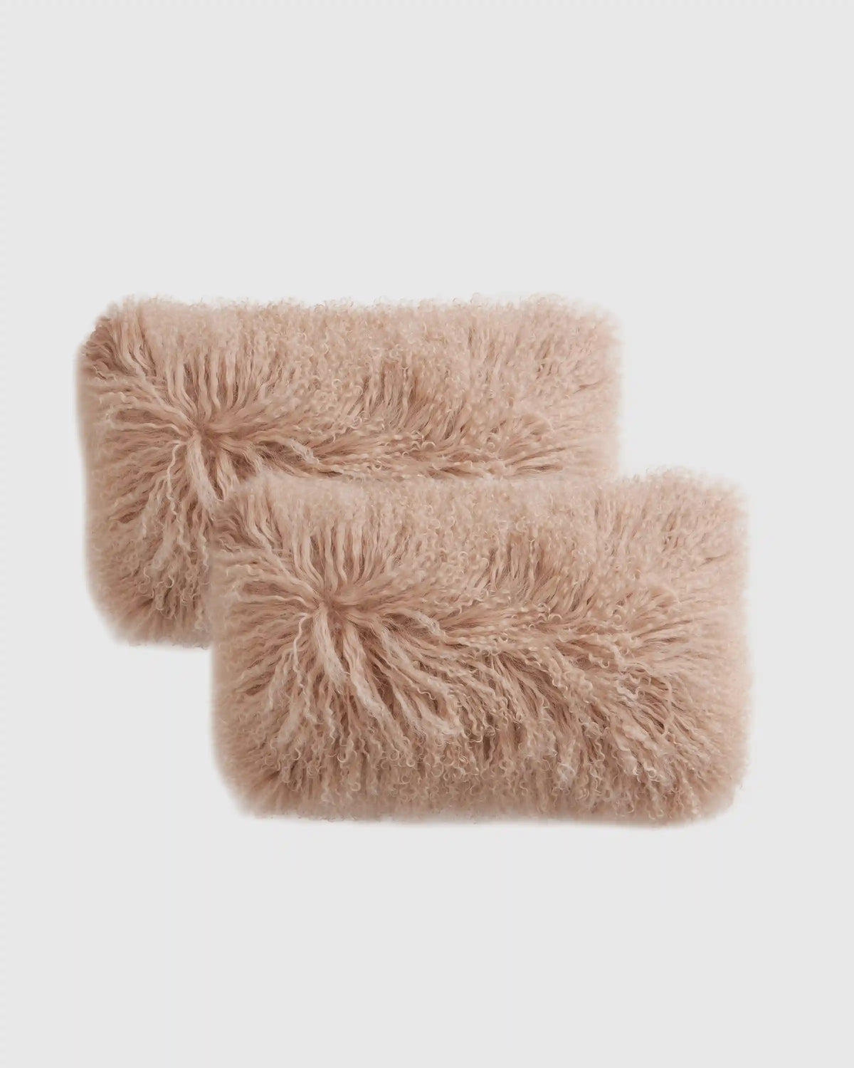 Luxe Mongolian Lamb Lumbar Pillow Cover (Set of 2)