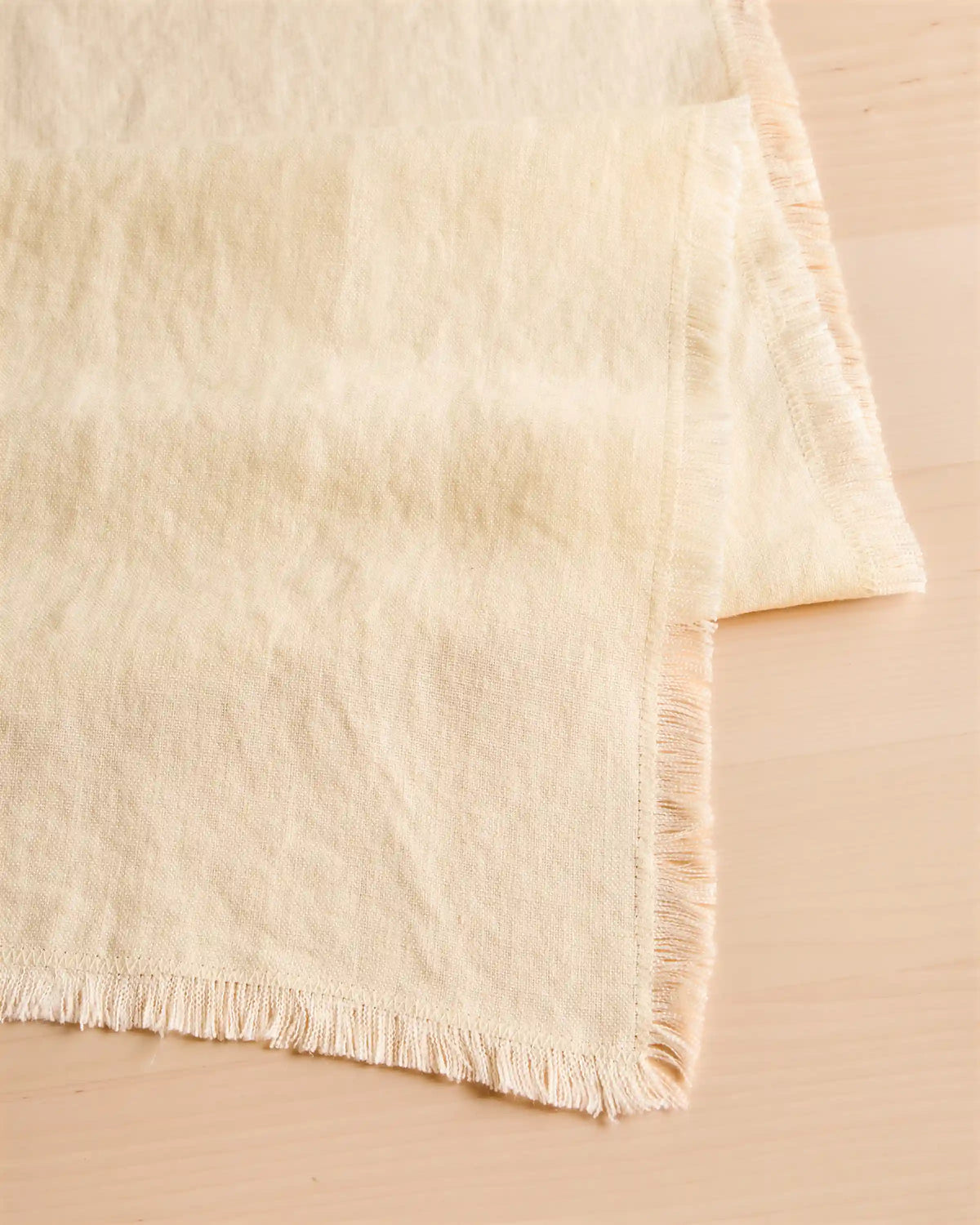 European Linen Fringe Table Runner