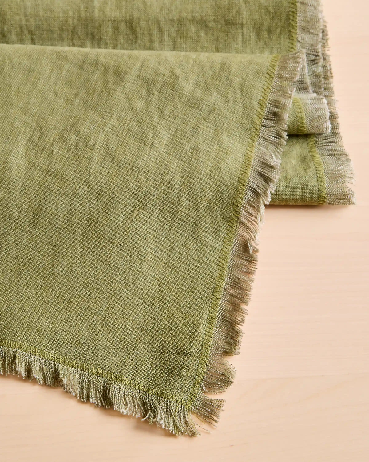 European Linen Fringe Table Runner