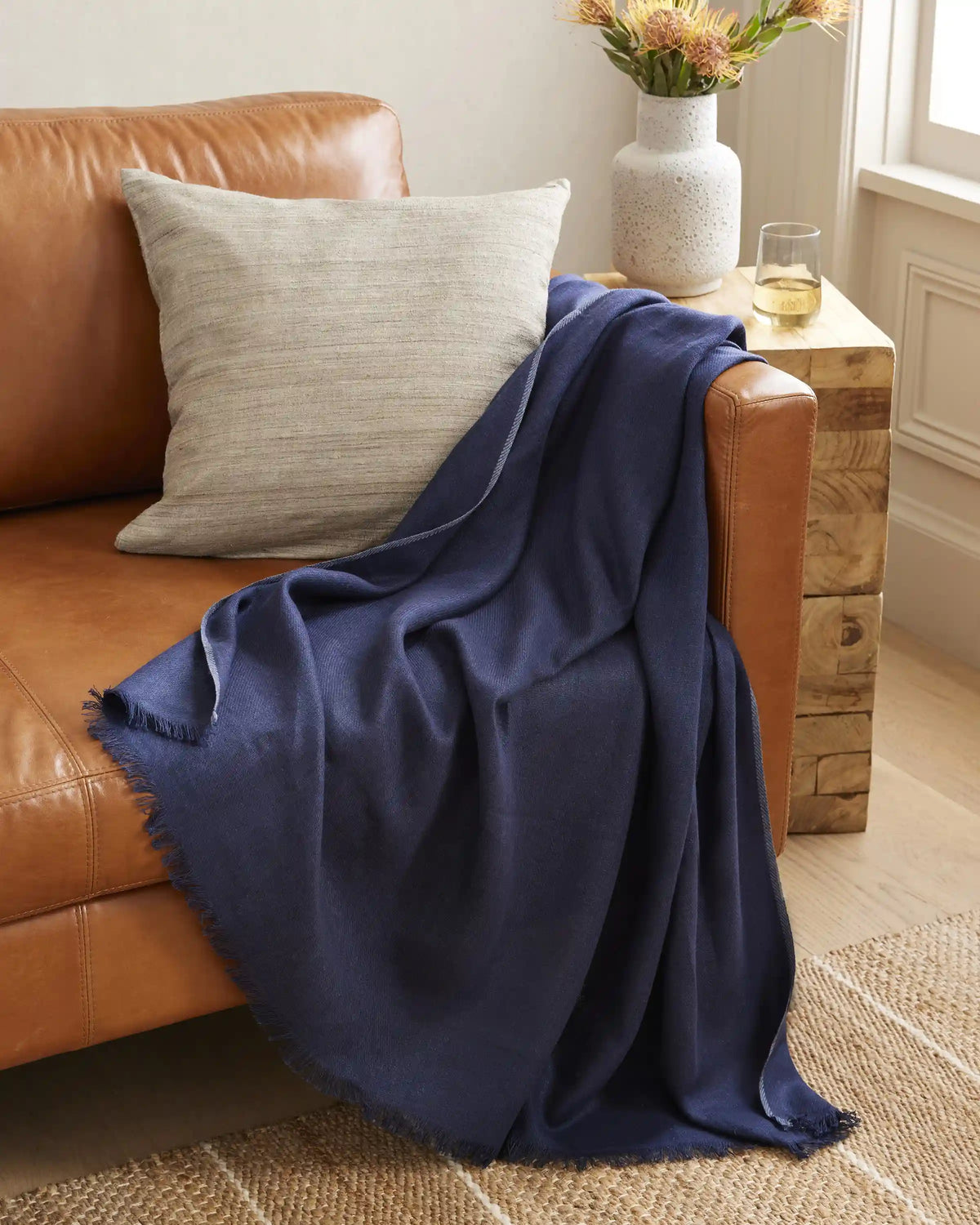 Lightweight European Linen Throw