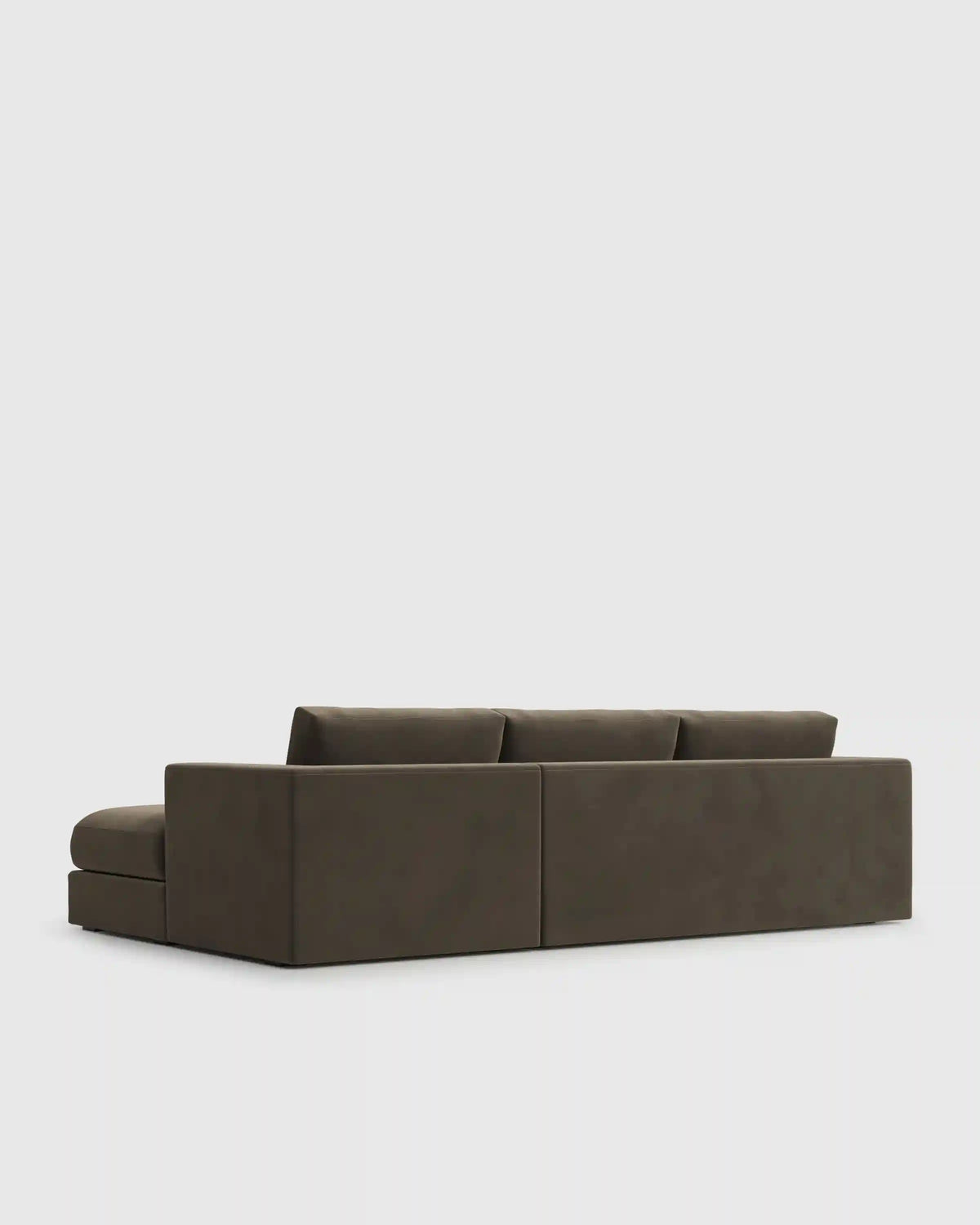 Sierra Curved Arm Chaise Sectional in Performance Velvet