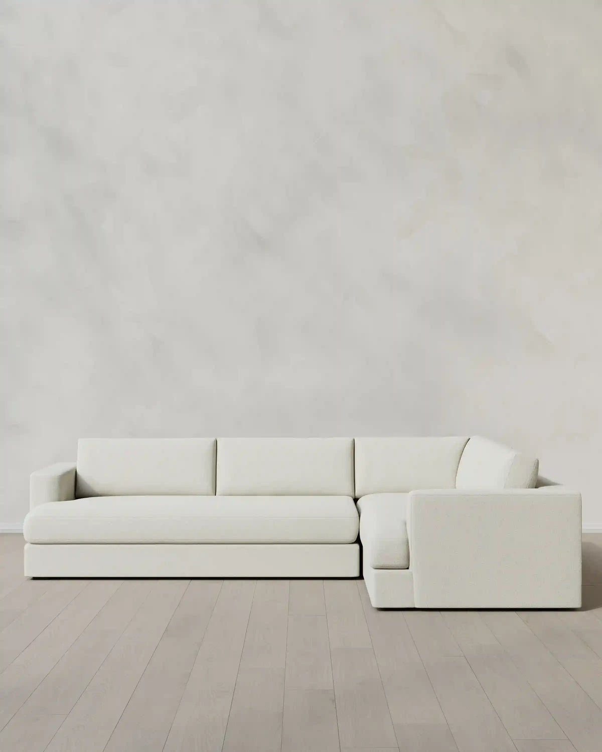 Sierra Curved Arm L Sectional in Performance Basketweave