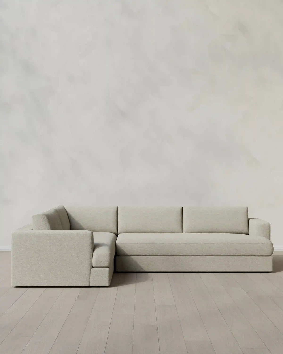 Sierra Curved Arm L Sectional in Performance Basketweave