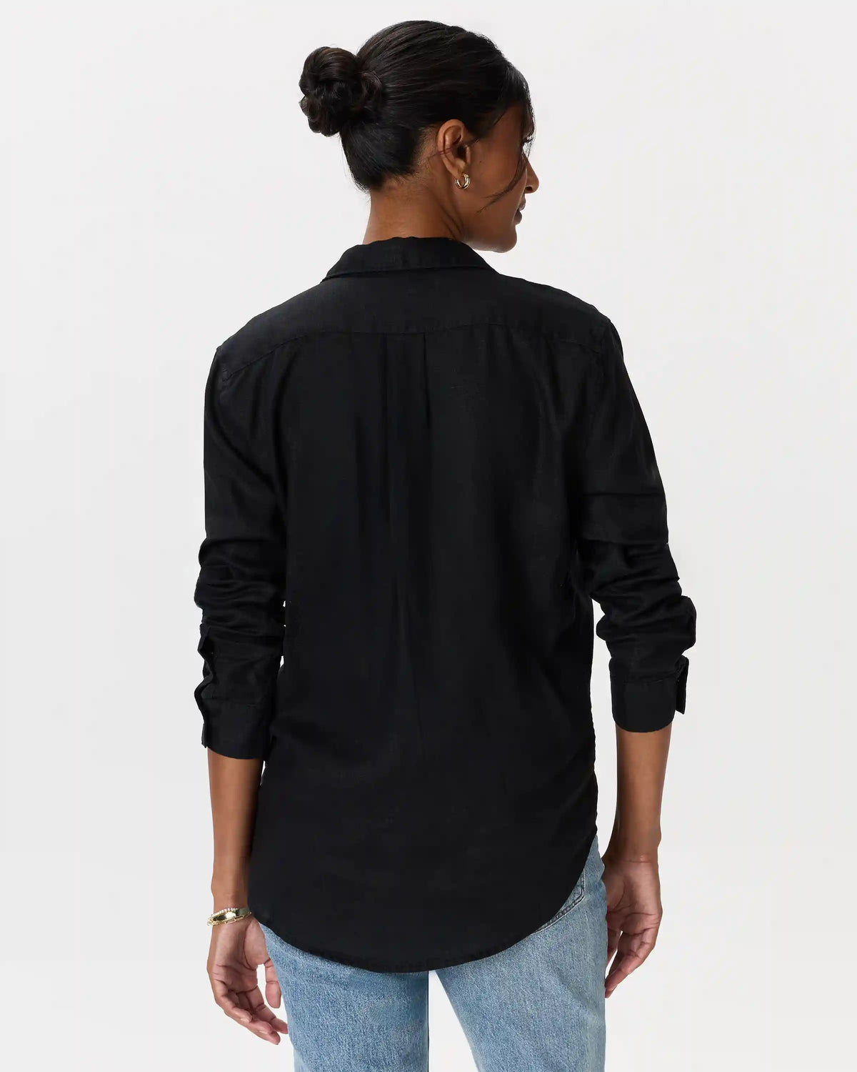 100% European Linen Maternity Long Sleeve Shirt