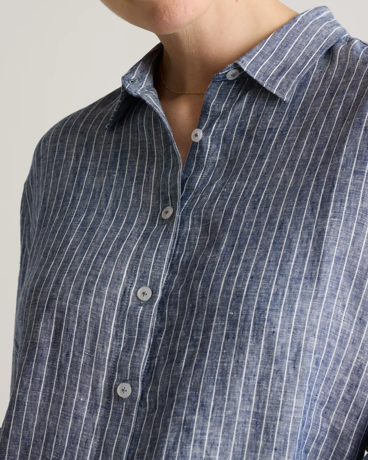 100% European Linen Maternity Long Sleeve Shirt