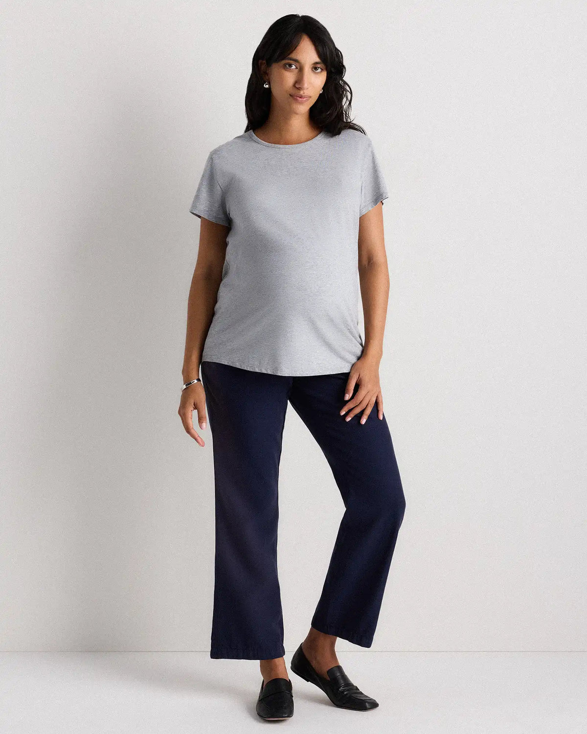 Cotton Modal Maternity Crew Neck Tee (2-pack)