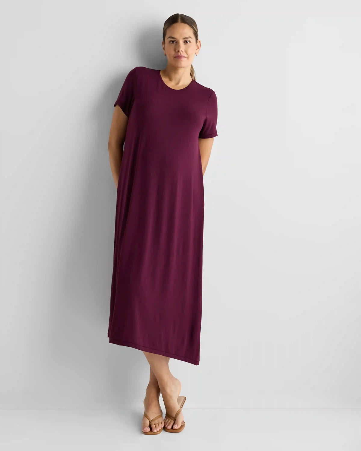 Bamboo Jersey Maternity & Nursing T-Shirt Dress