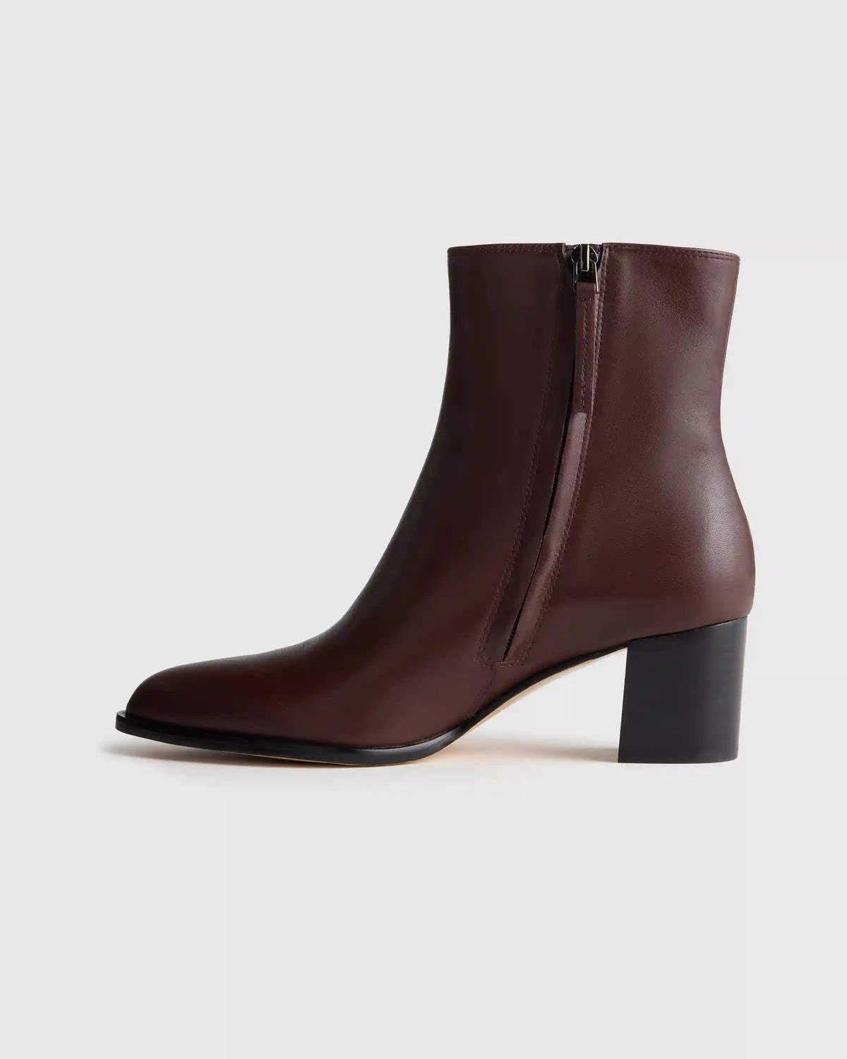 Italian Leather Heeled Ankle Boot