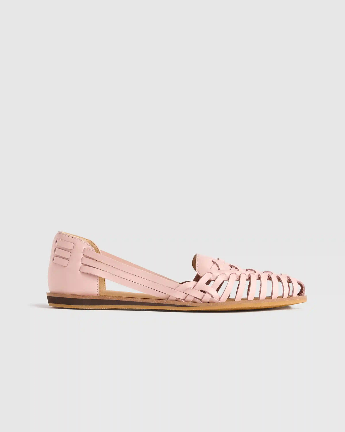 100% Leather Huarache Flat