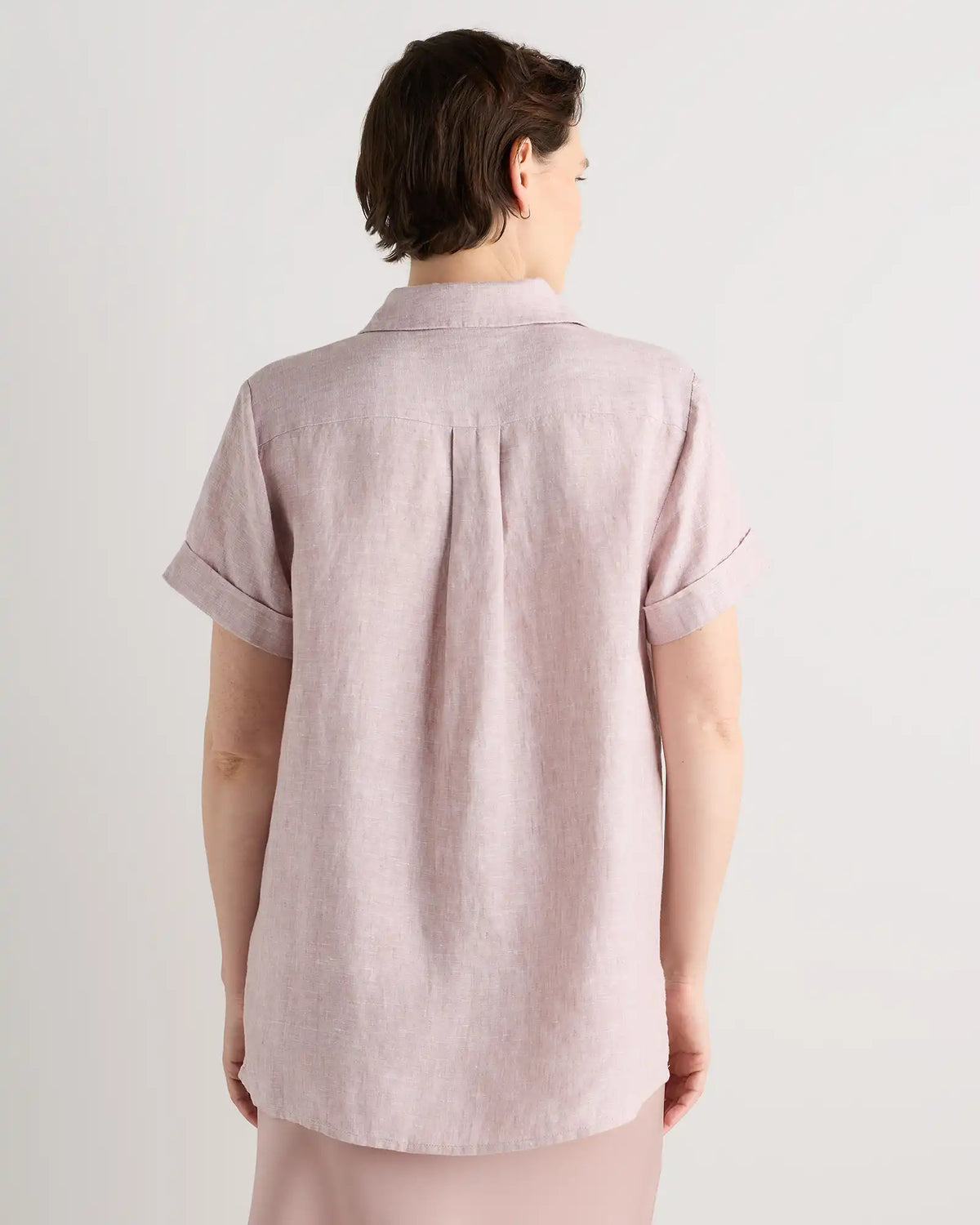 100% European Linen Maternity Camp Shirt