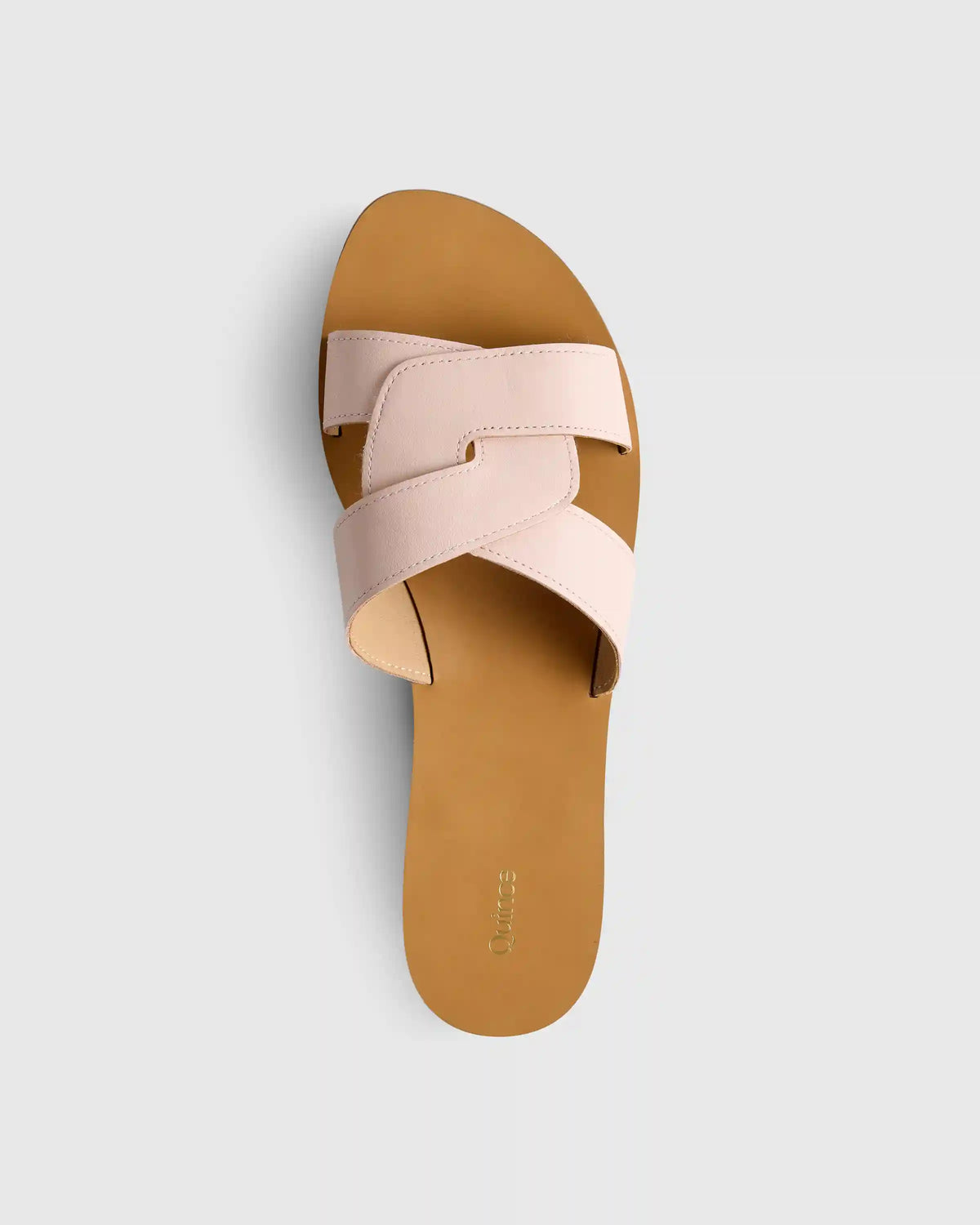 Italian Leather Cutout Slide Sandal