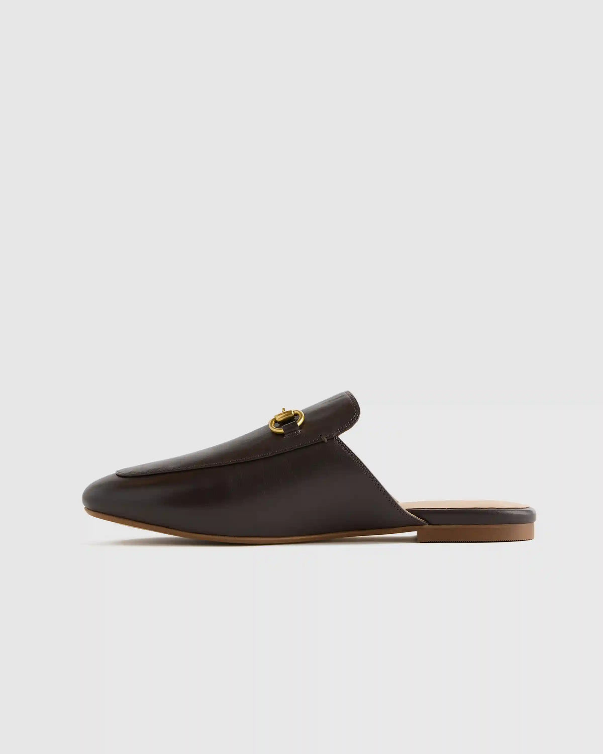 Italian Leather Horsebit Loafer Mule