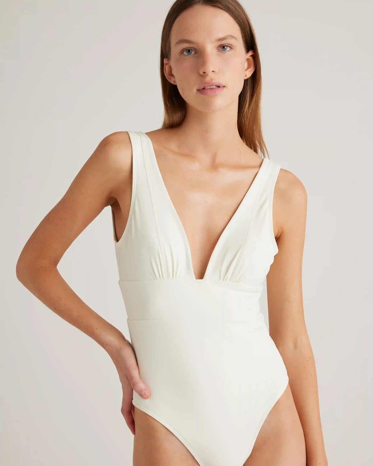 Italian Plunge One-Piece Swimsuit